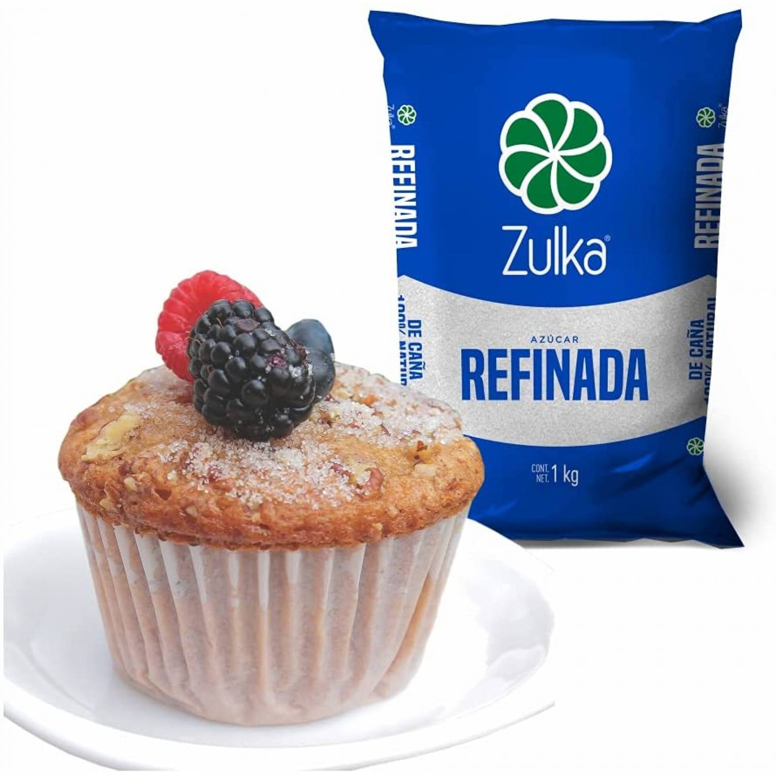 Zulka, zulka azucar refinada 10 piezas de 1kg c/u, 10 pzas