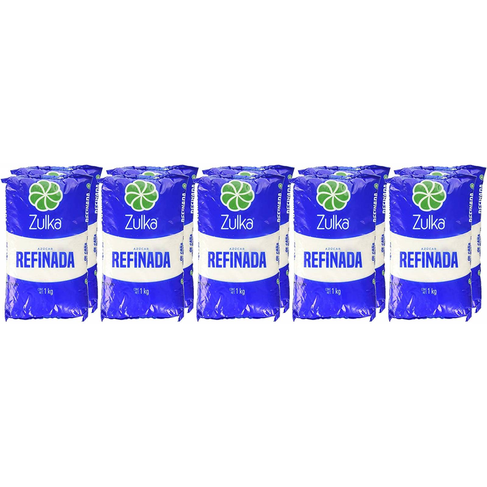Zulka, zulka azucar refinada 10 piezas de 1kg c/u, 10 pzas