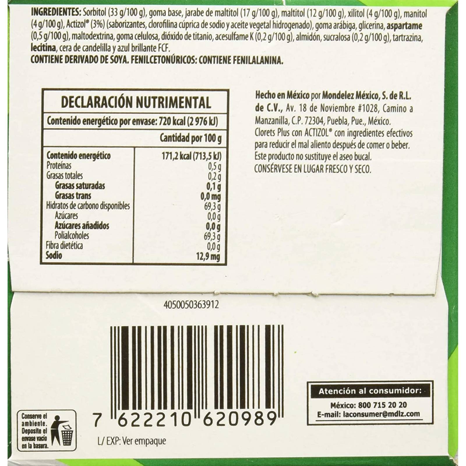 Clorets, 4's Plus, 208 gramos