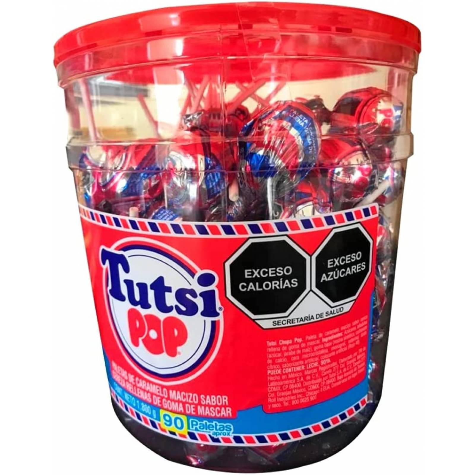 Tutsi Pop paletas de caramelo sabor cereza
