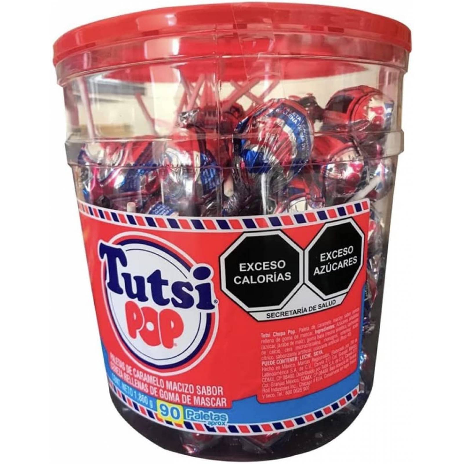 Tutsi Pop paletas de caramelo sabor cereza