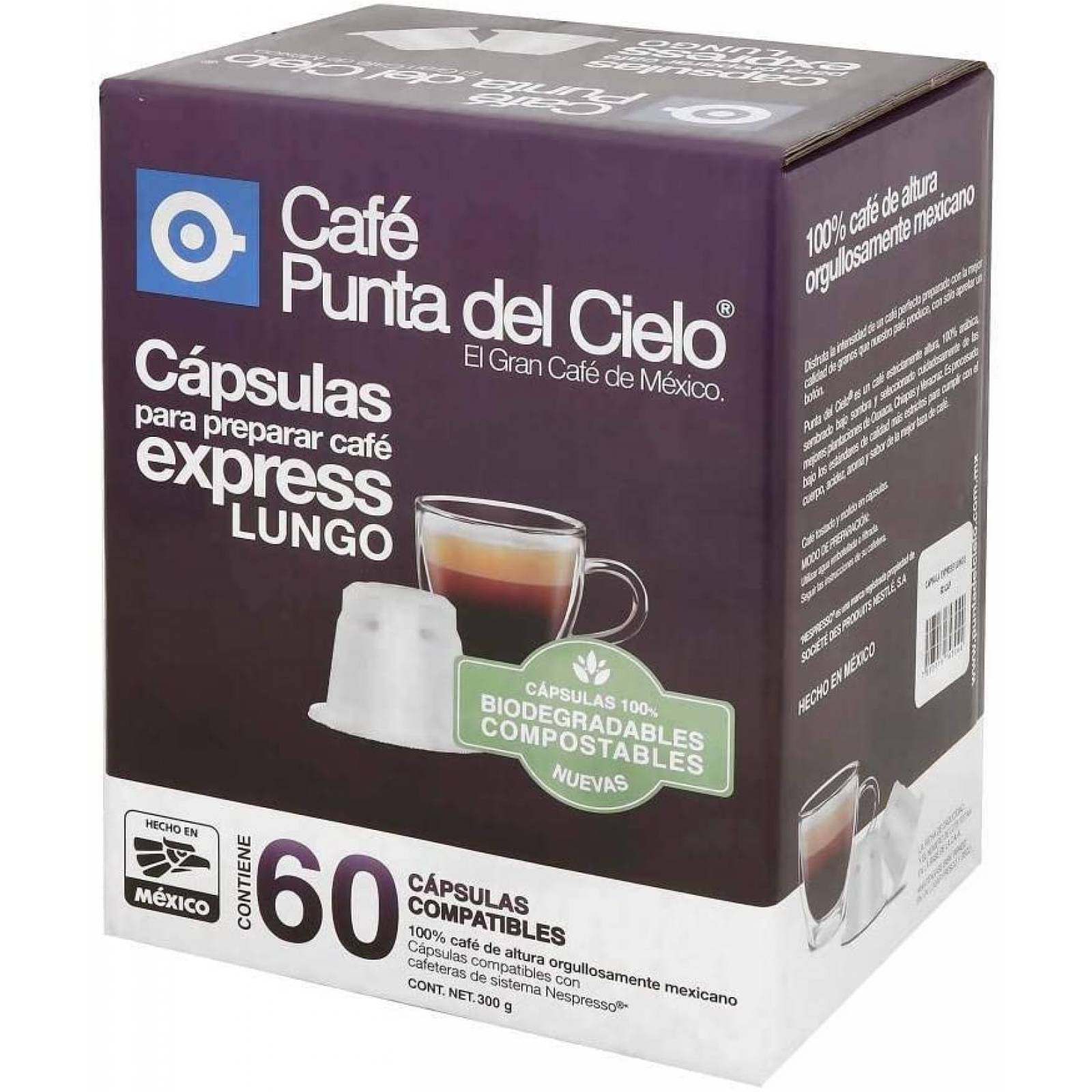 Cápsulas Express Lungo Punta Del Cielo