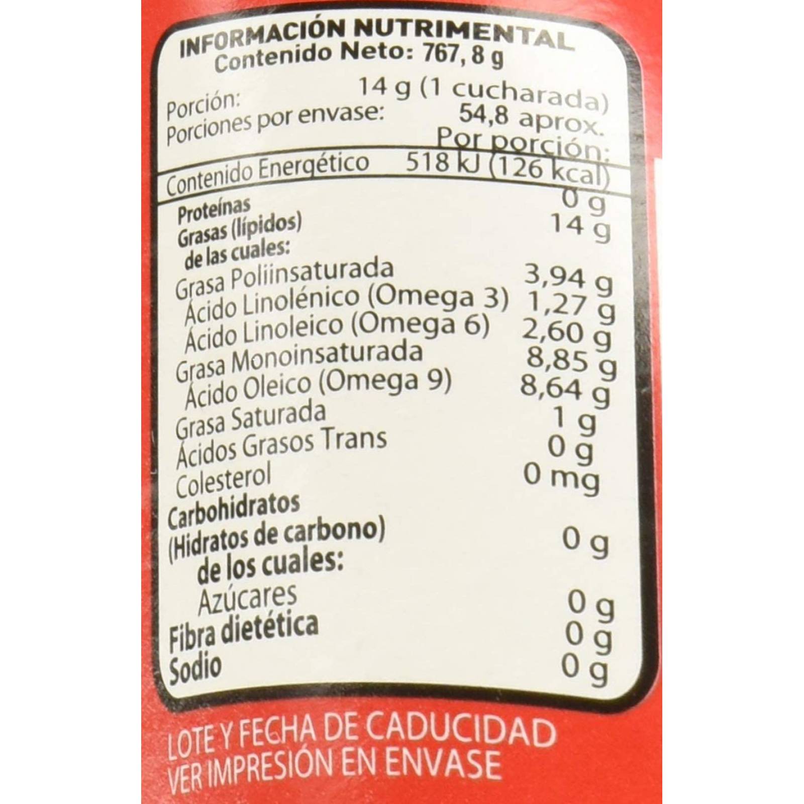 Capullo Aceite de Canola, 840 ml