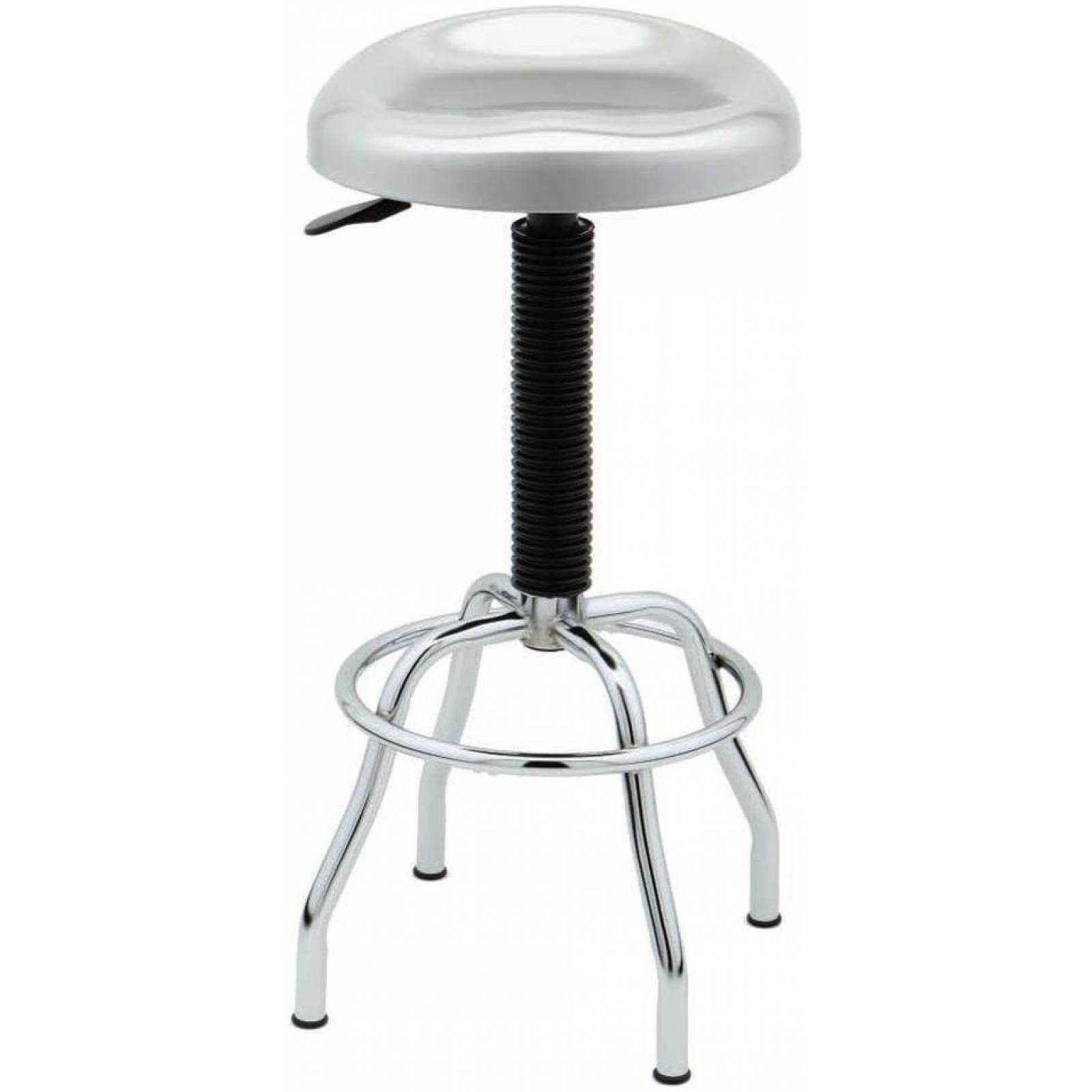 Seville Classics Contoured Silver Metallic Stainless Steel Work Stool
