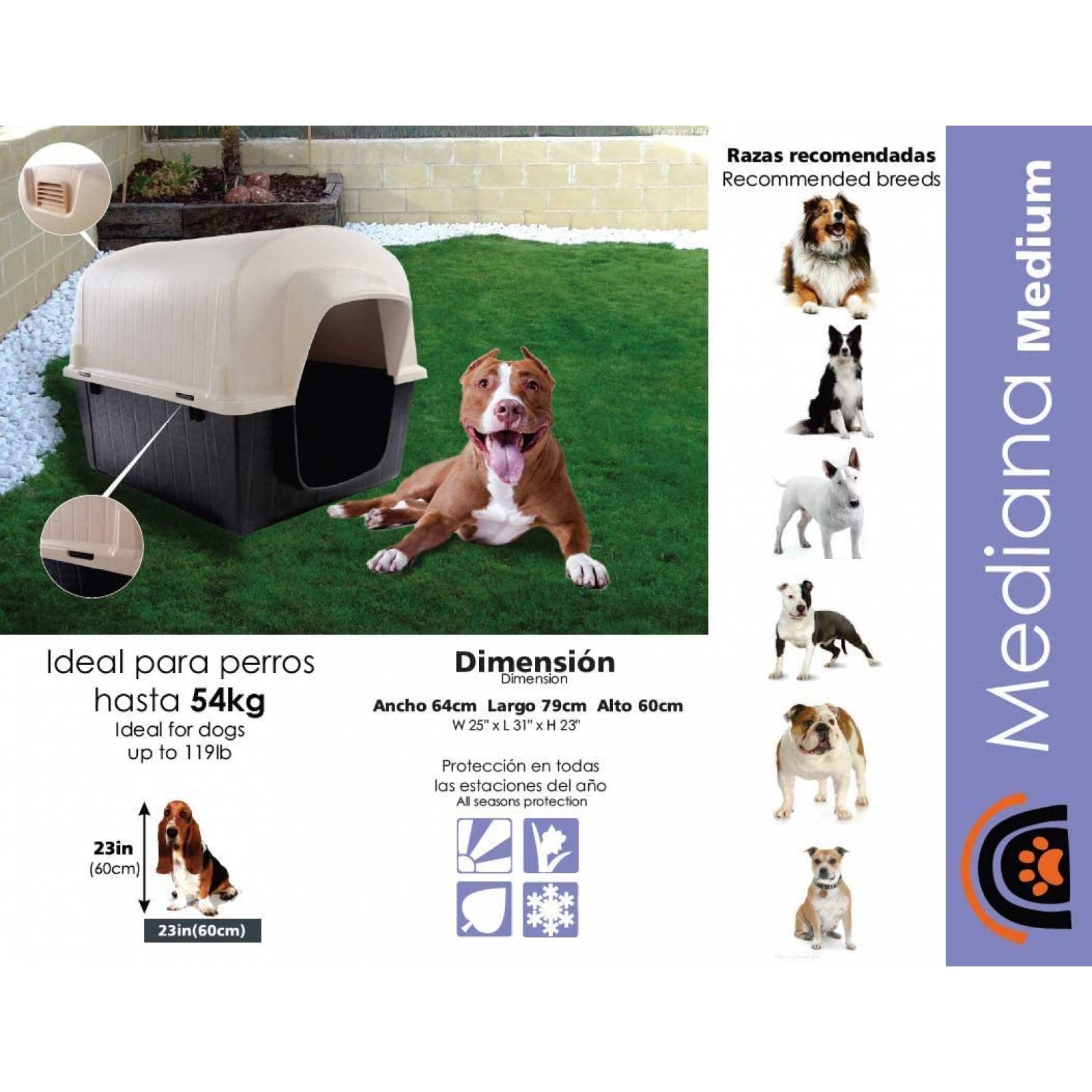 Duna Casa para Perro Mediana (Varios tamaños)