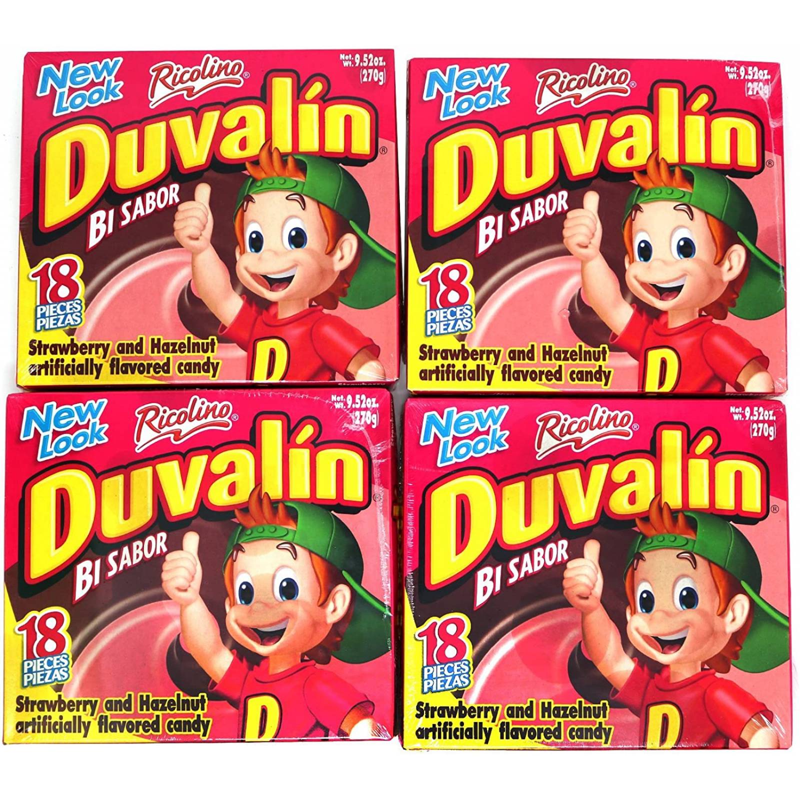 Duvalin Avellana/fresa caramelo suave (4 Pack - 72 Unidades)