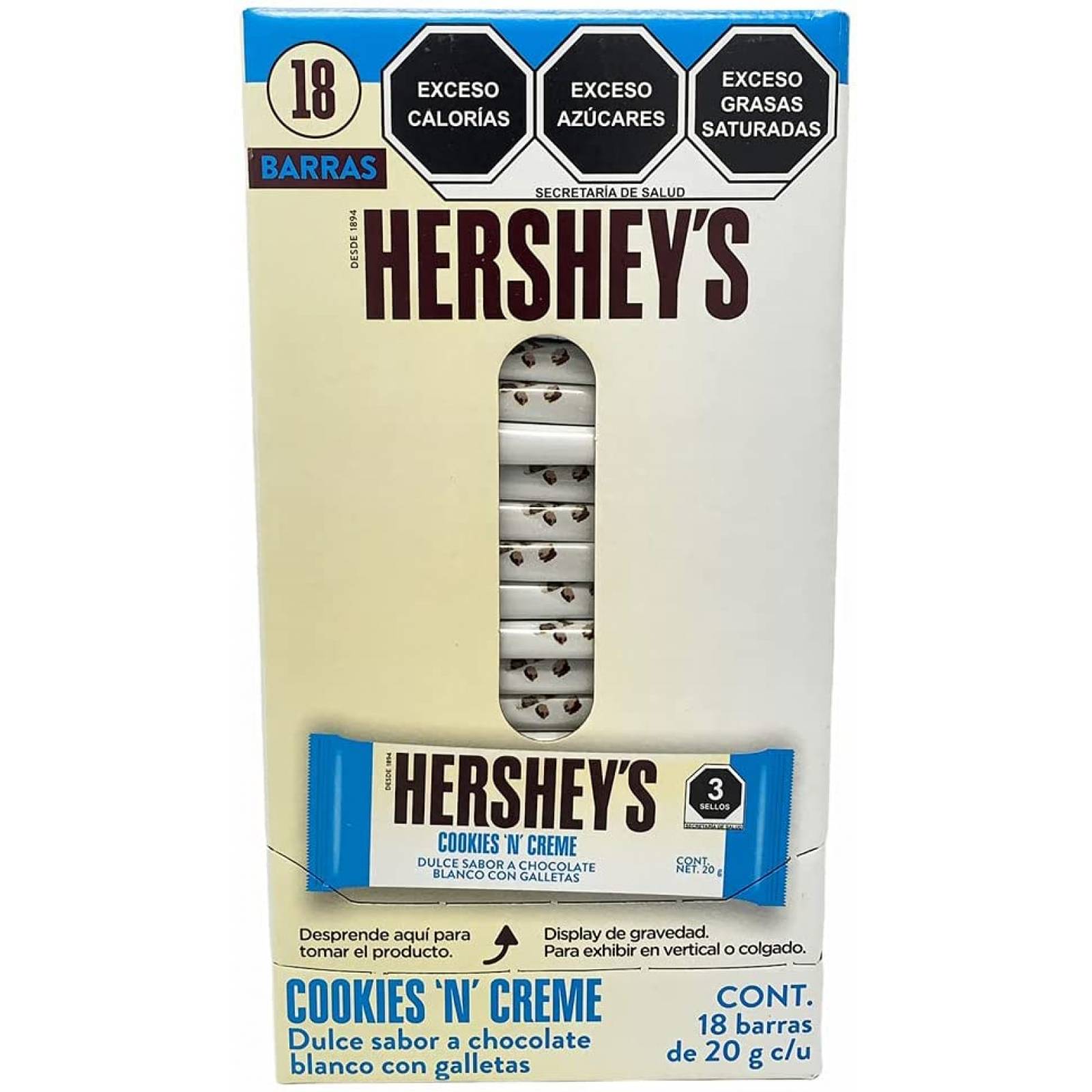 Chocolate Hersheys CookiesnCreme Barra
