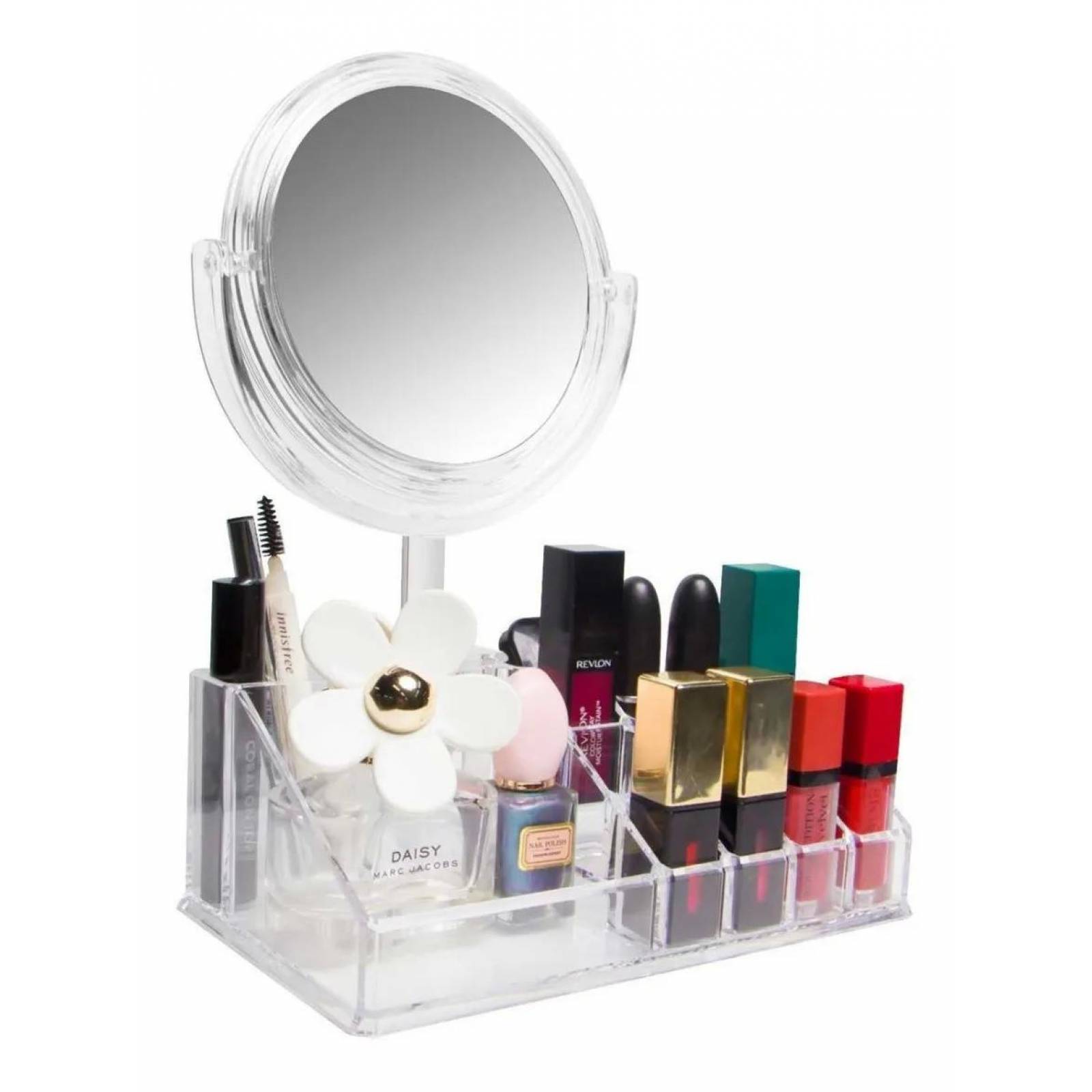 Organizador De Labiales Organizador De Acrilico Con Espejo 