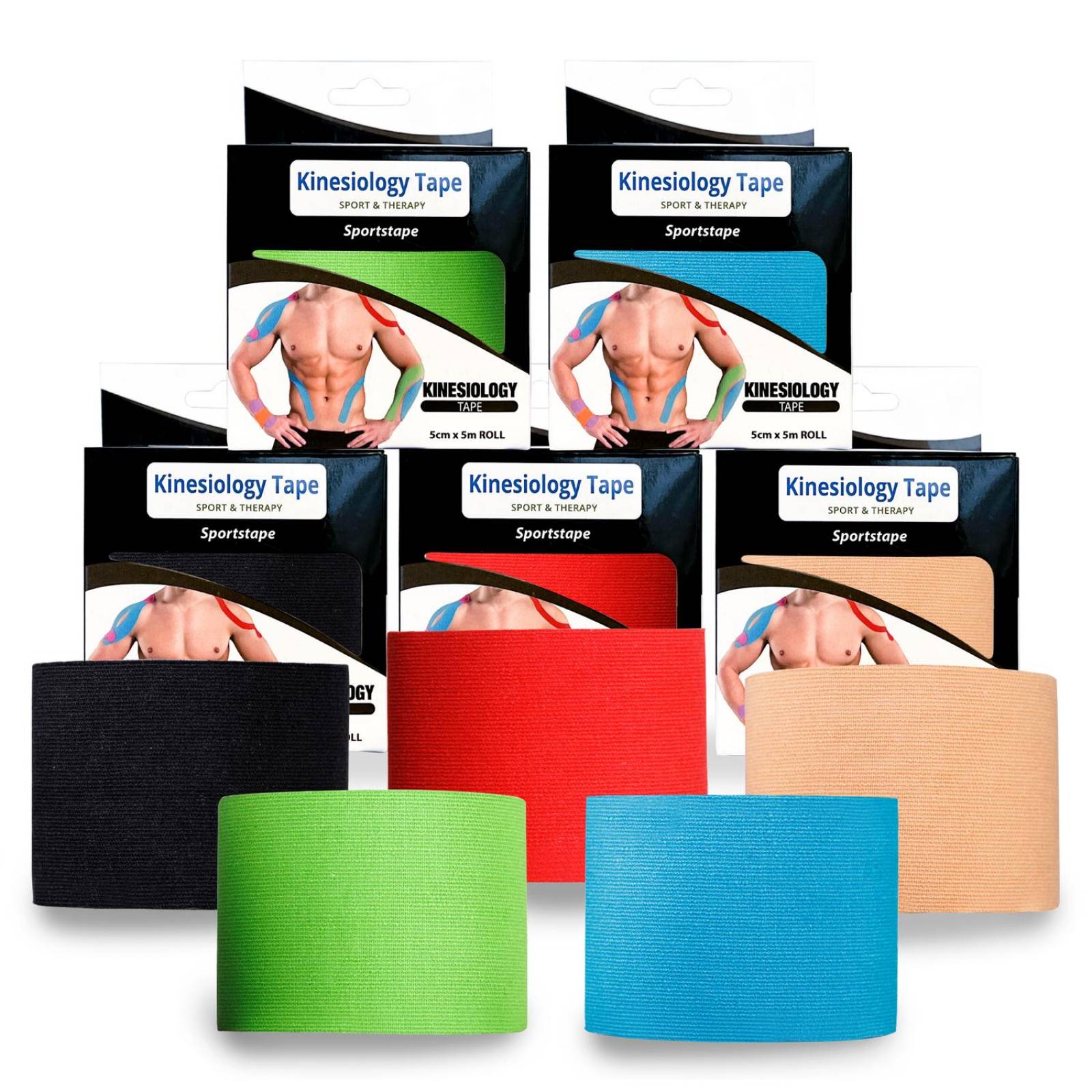 Cinta Kinesiologica Resistente Al Agua Kinesiotape Cinta Azul