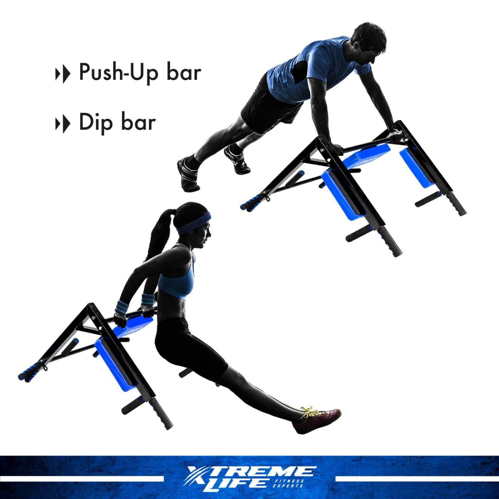 Barra Para Dominadas Gym Barra Para Ejercicios Reforzada Azul