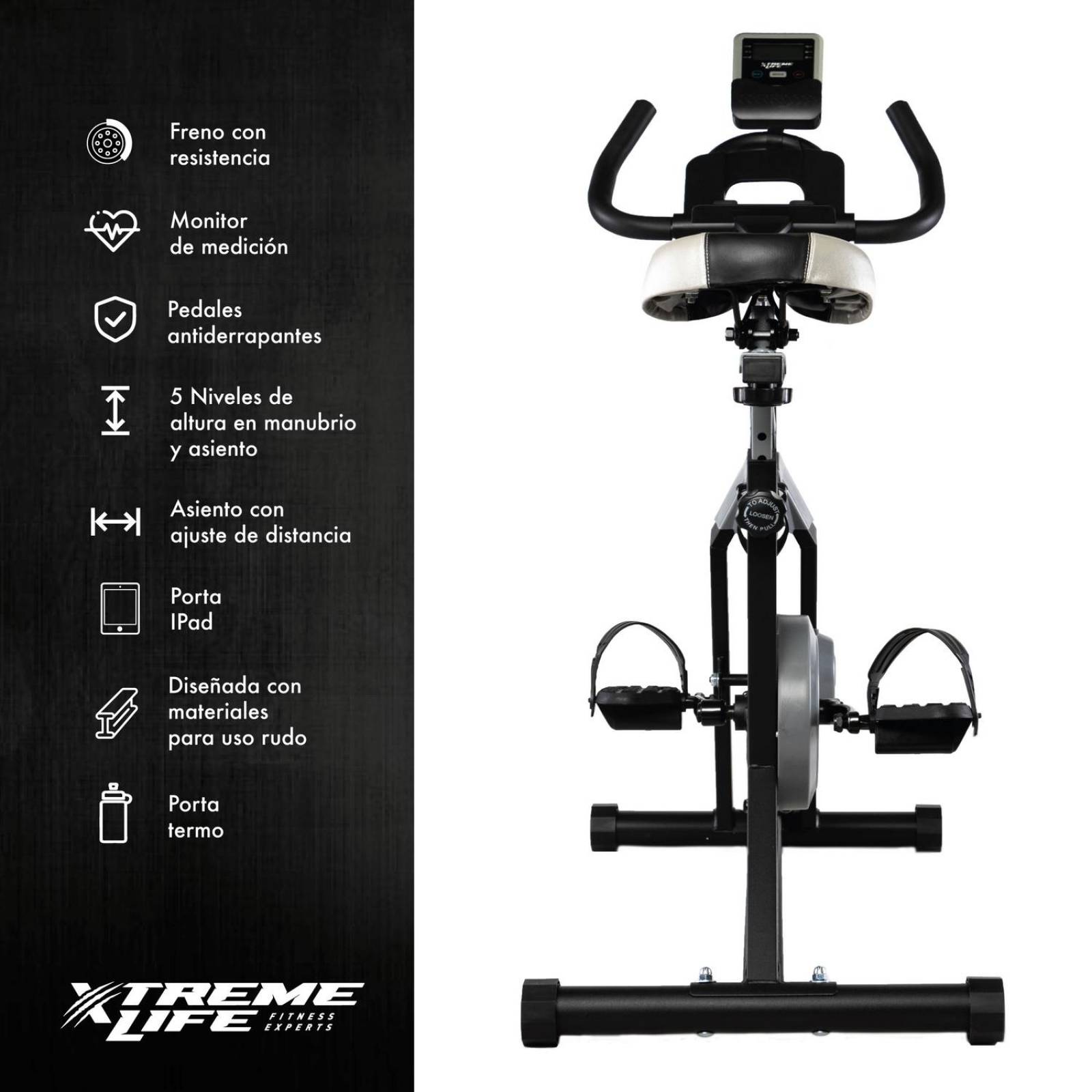 Bicicleta Spinning 8 kg Bicicleta Fija Estatica Indoor Negro CH