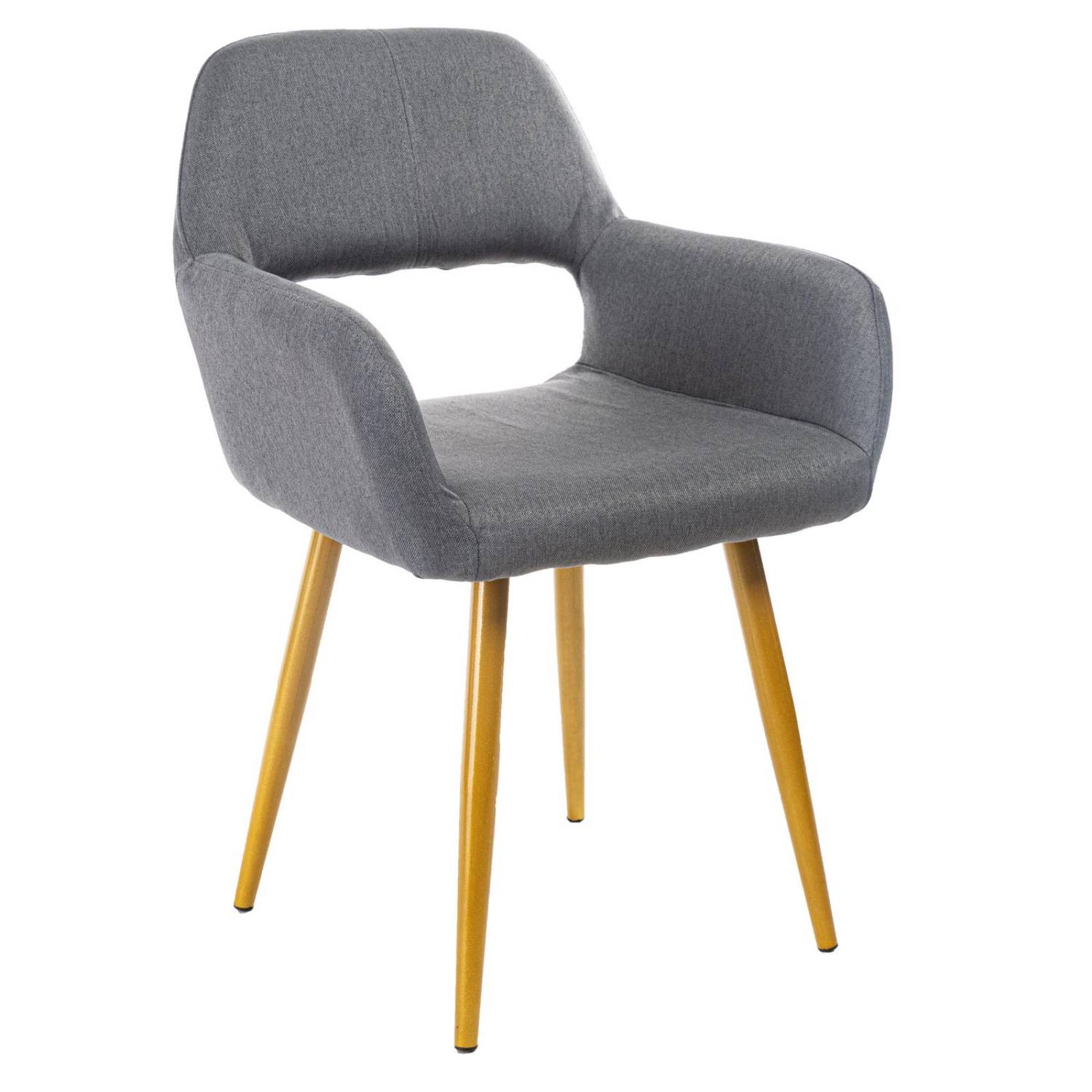 Silla Eames Tela Sillas Comedor Tapizada Moderna Minimalista Gris Unitalla