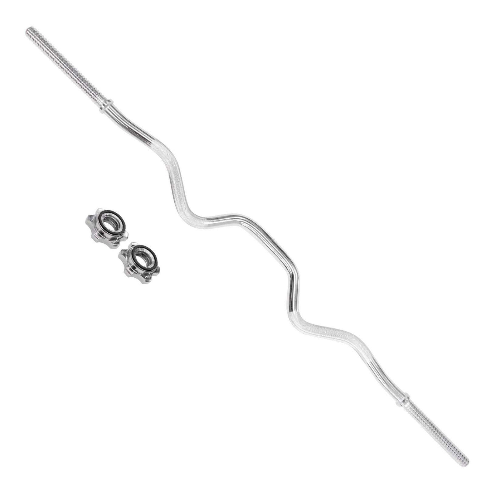 Barra Z Cromada Estandar Pesas 1.20 Mts Rosca Semi Olimpica