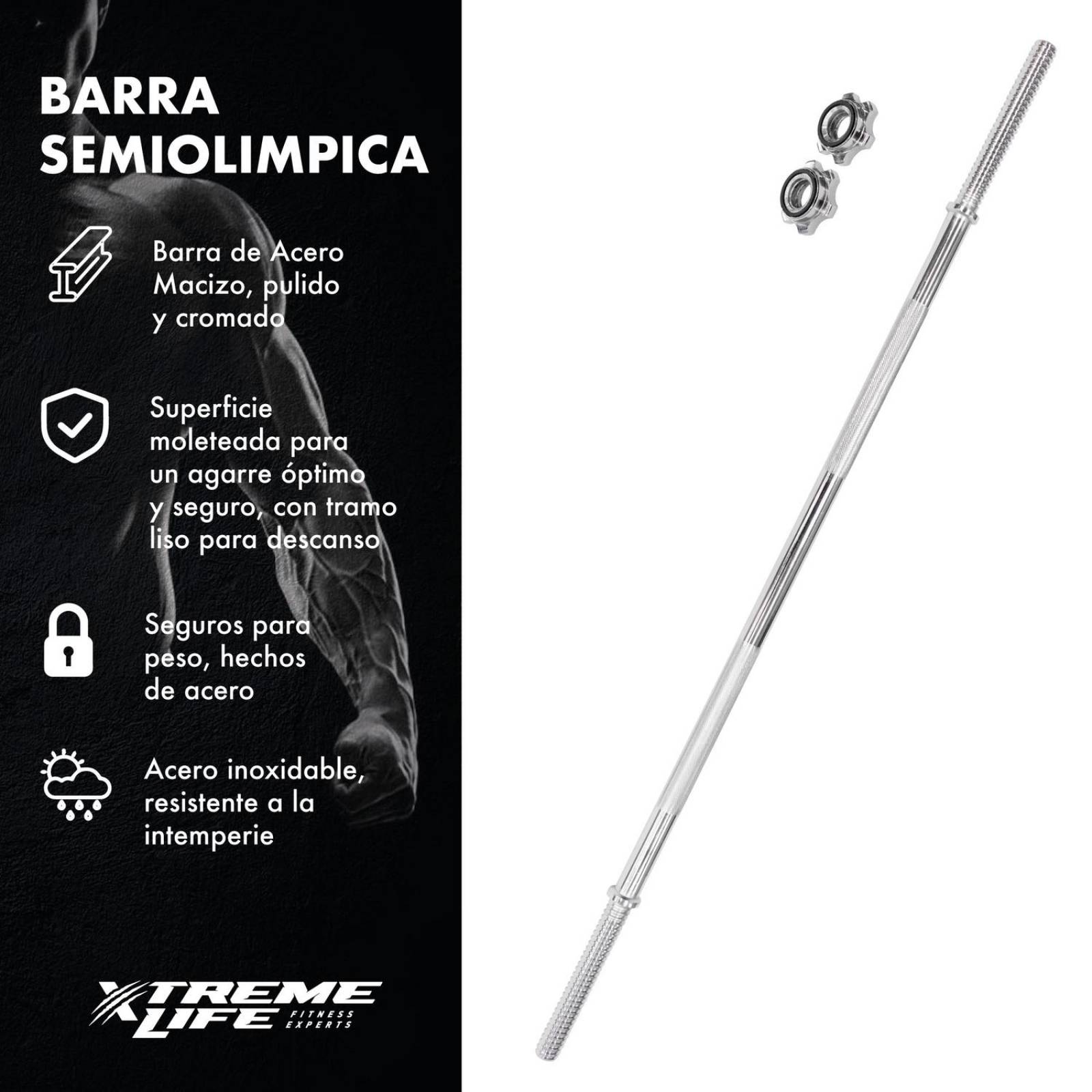 Barra discount semi olimpica