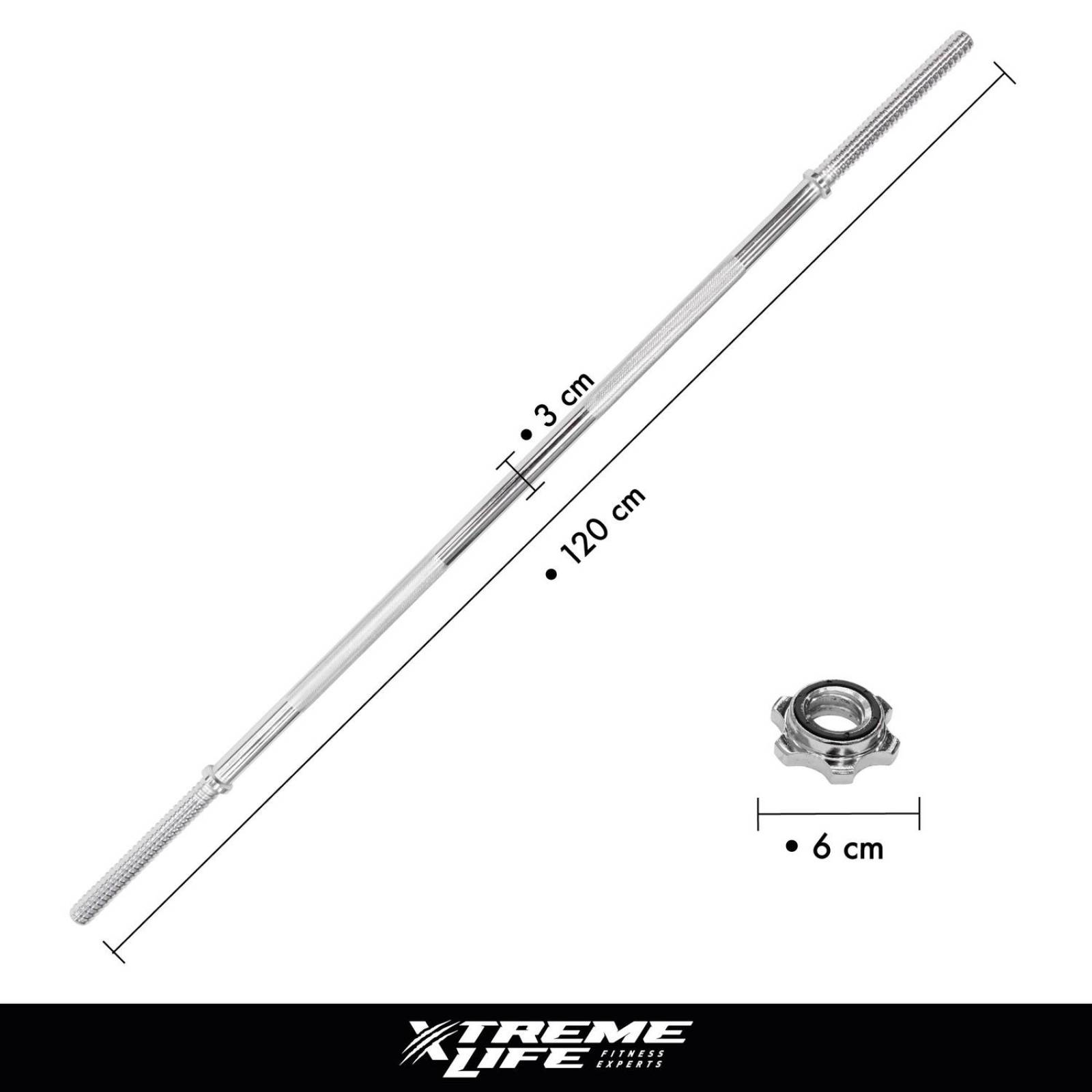 Barra Recta Cromada Semi Olimpica Pesas Barra Crossfit Gym 