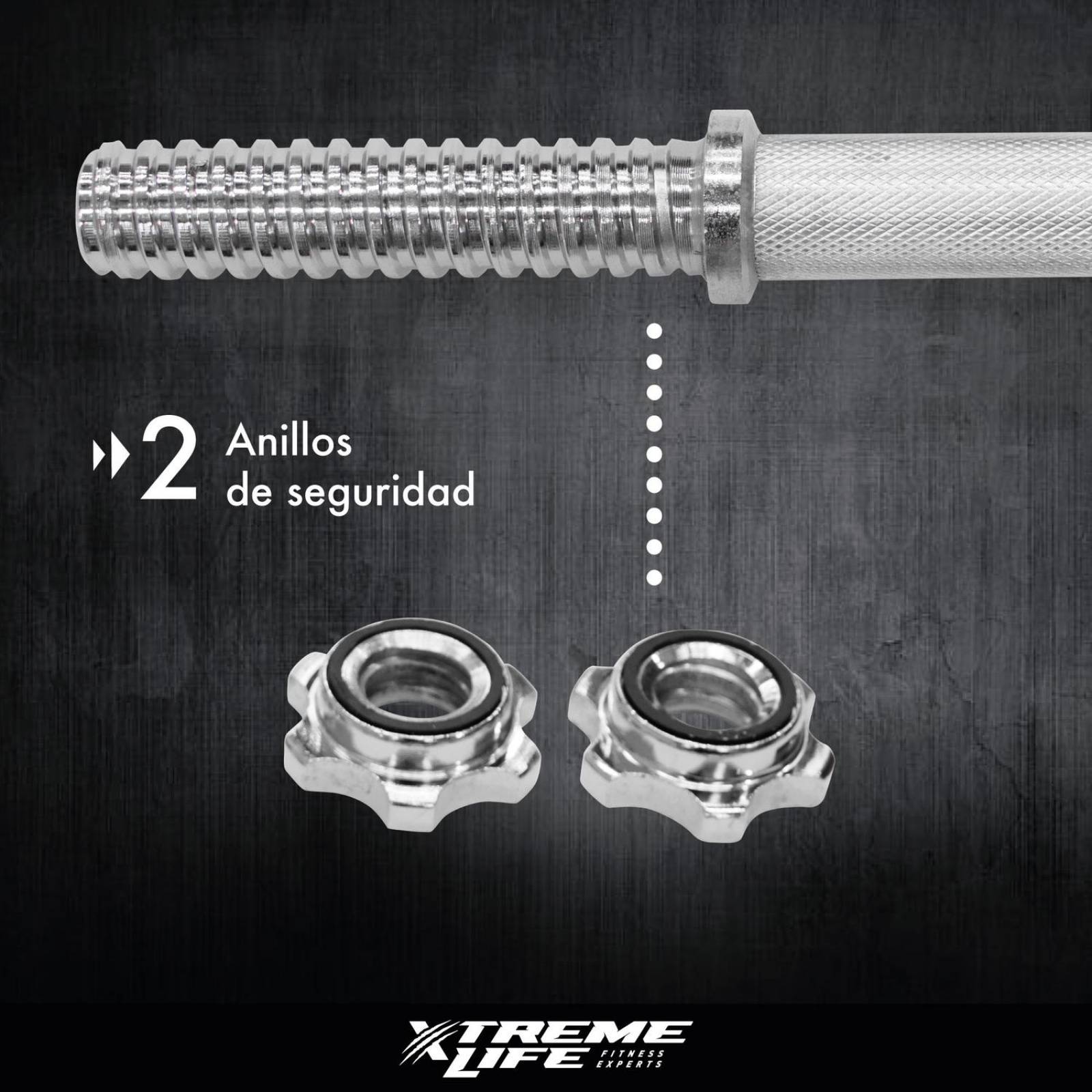 Barra Recta Cromada Semi Olimpica Pesas Barra Crossfit Gym 