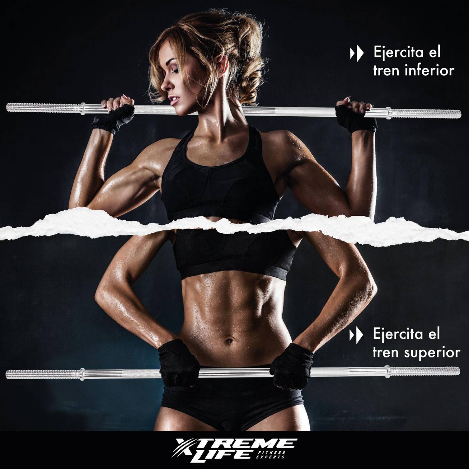 Barra Recta Cromada Semi Olimpica Pesas Barra Crossfit Gym 