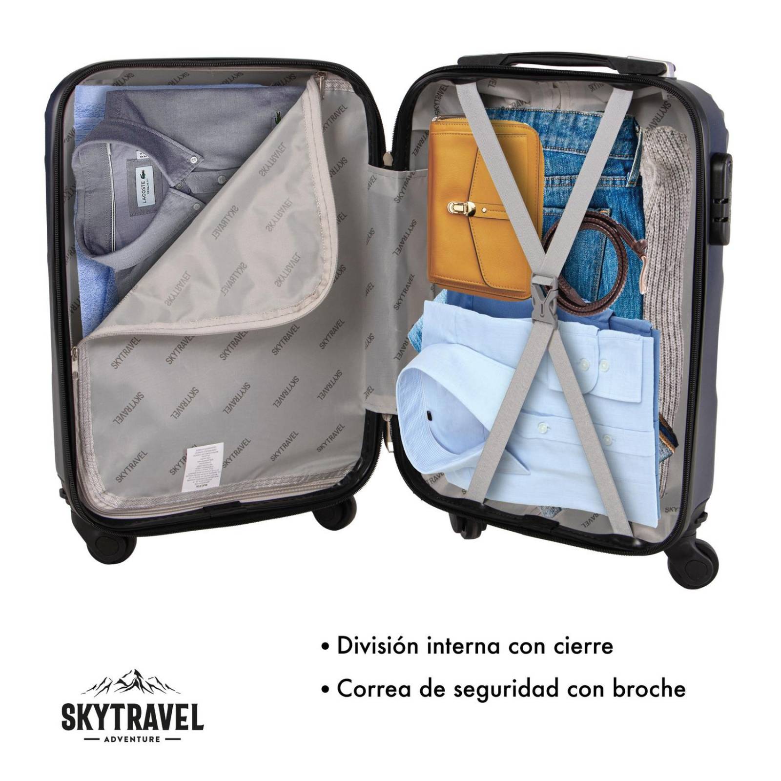 Set De 4 Maletas Para Viaje con Ruedas Rigidas Alta Calidad Azul UNITALLA