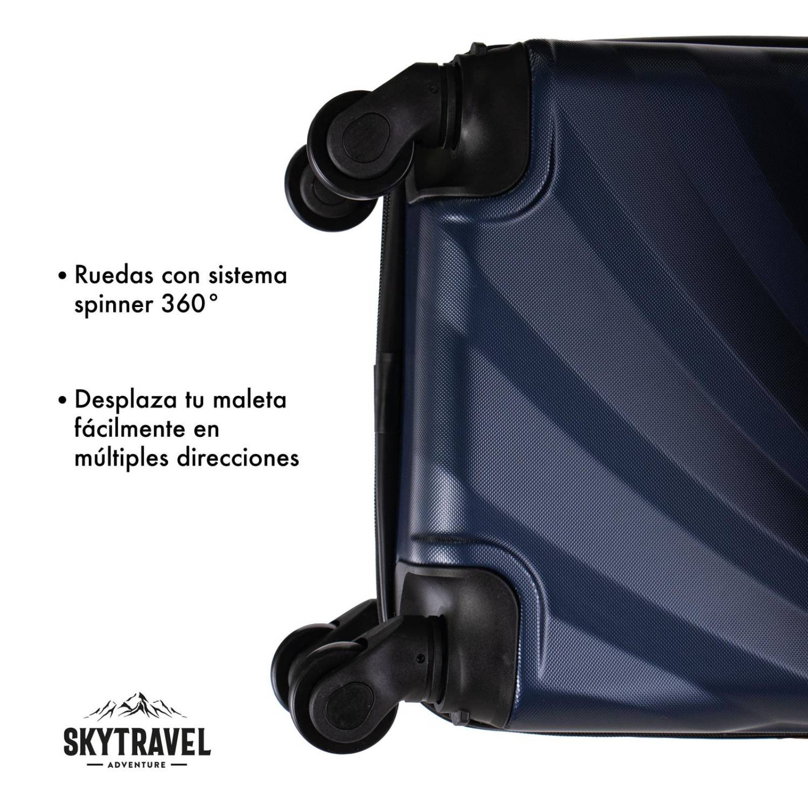 Set De 4 Maletas Para Viaje con Ruedas Rigidas Alta Calidad Azul UNITALLA