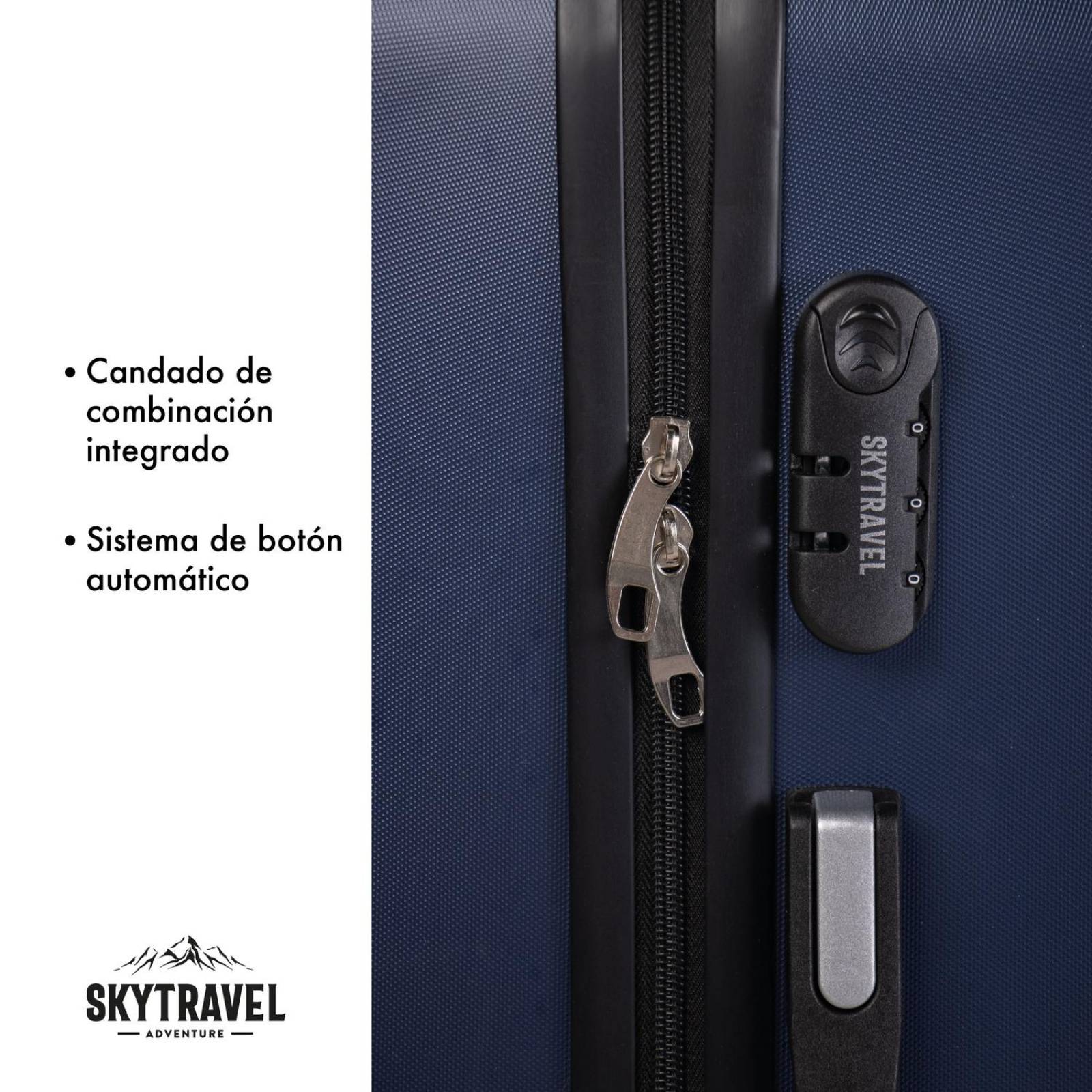 Set De 4 Maletas Para Viaje con Ruedas Rigidas Alta Calidad Azul UNITALLA