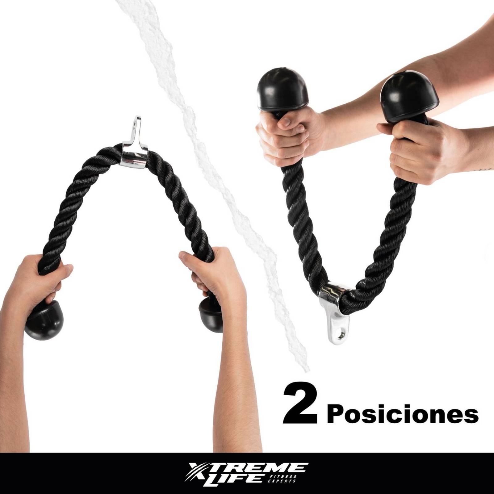 Accesorio Gimnasio Maneral Agarre Cuerda para Tricep /Biceps 