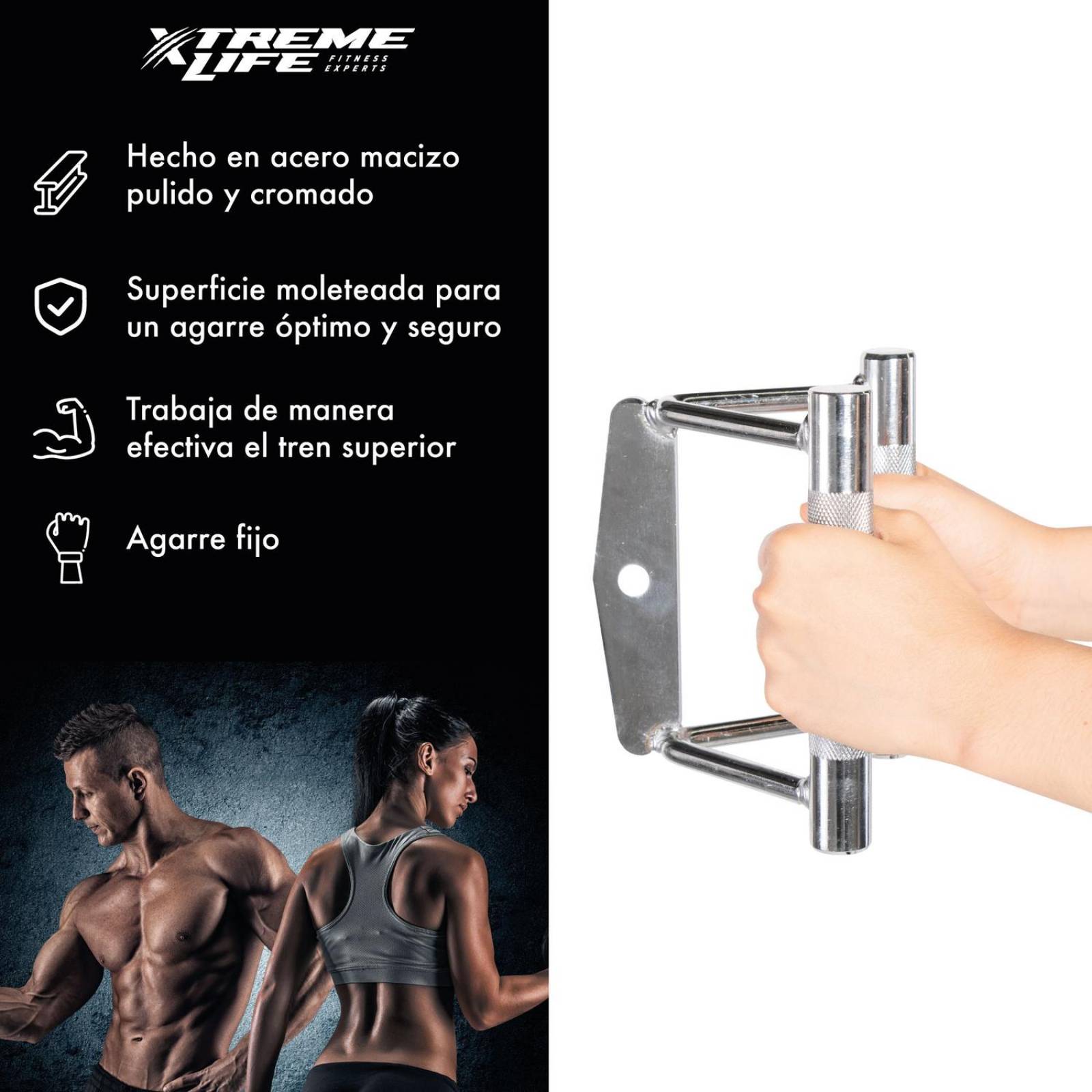 Accesorio Gimnasio Maneral Agarradera Doble D Espalda 
