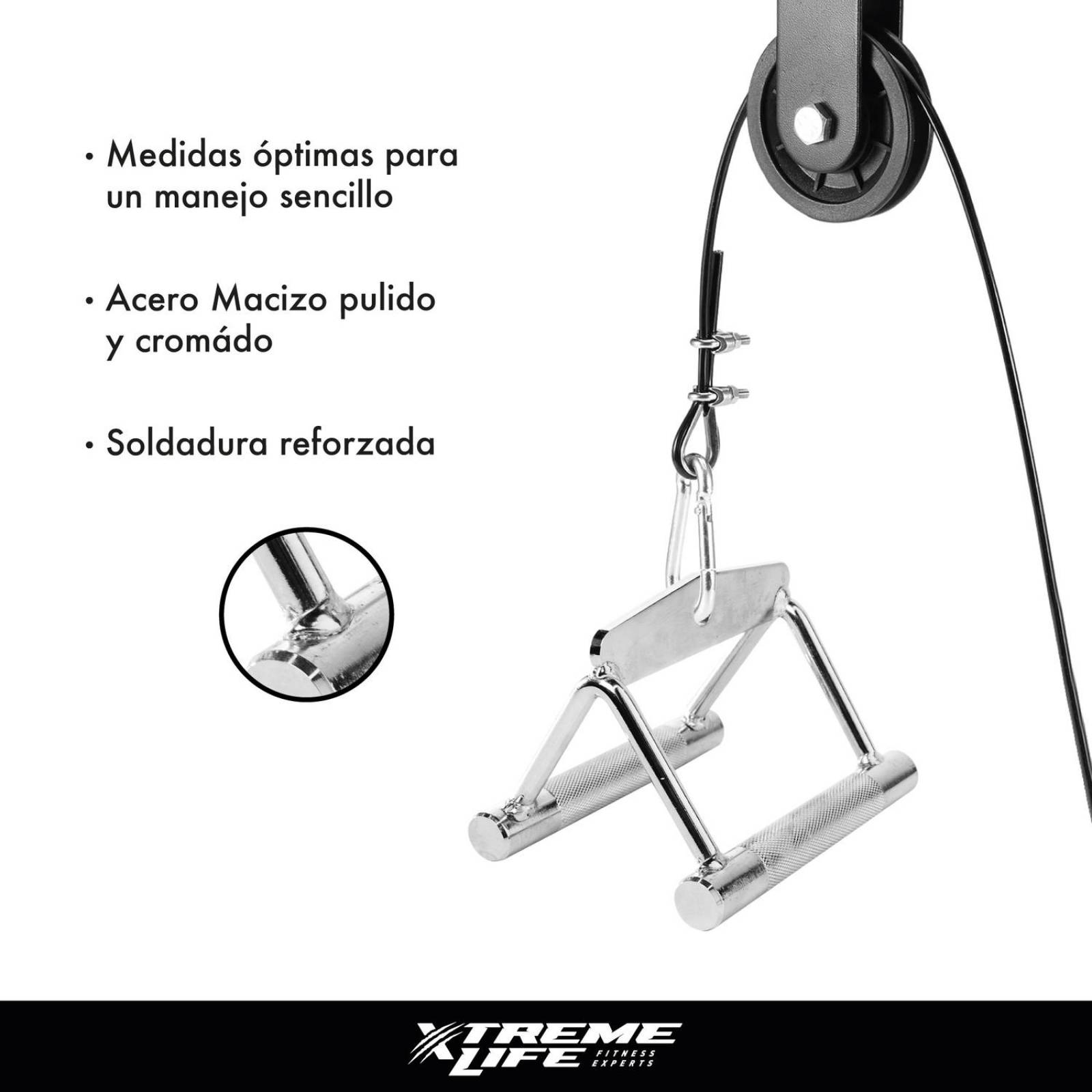 Accesorio Gimnasio Maneral Agarradera Doble D Espalda 