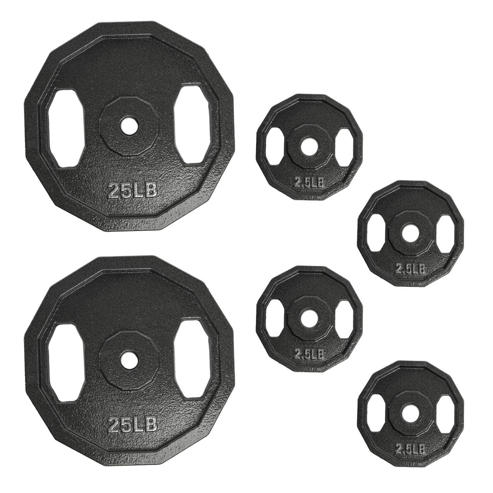 Set de Discos de 60 Libras 6 Piezas 1 Pulgada Gimnasio 