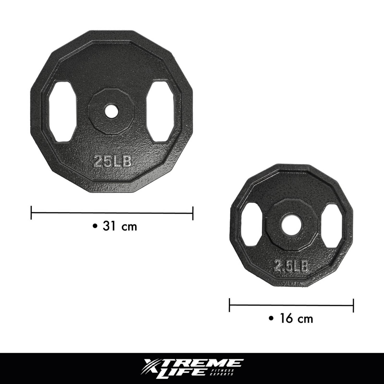 Set de Discos de 60 Libras 6 Piezas 1 Pulgada Gimnasio 