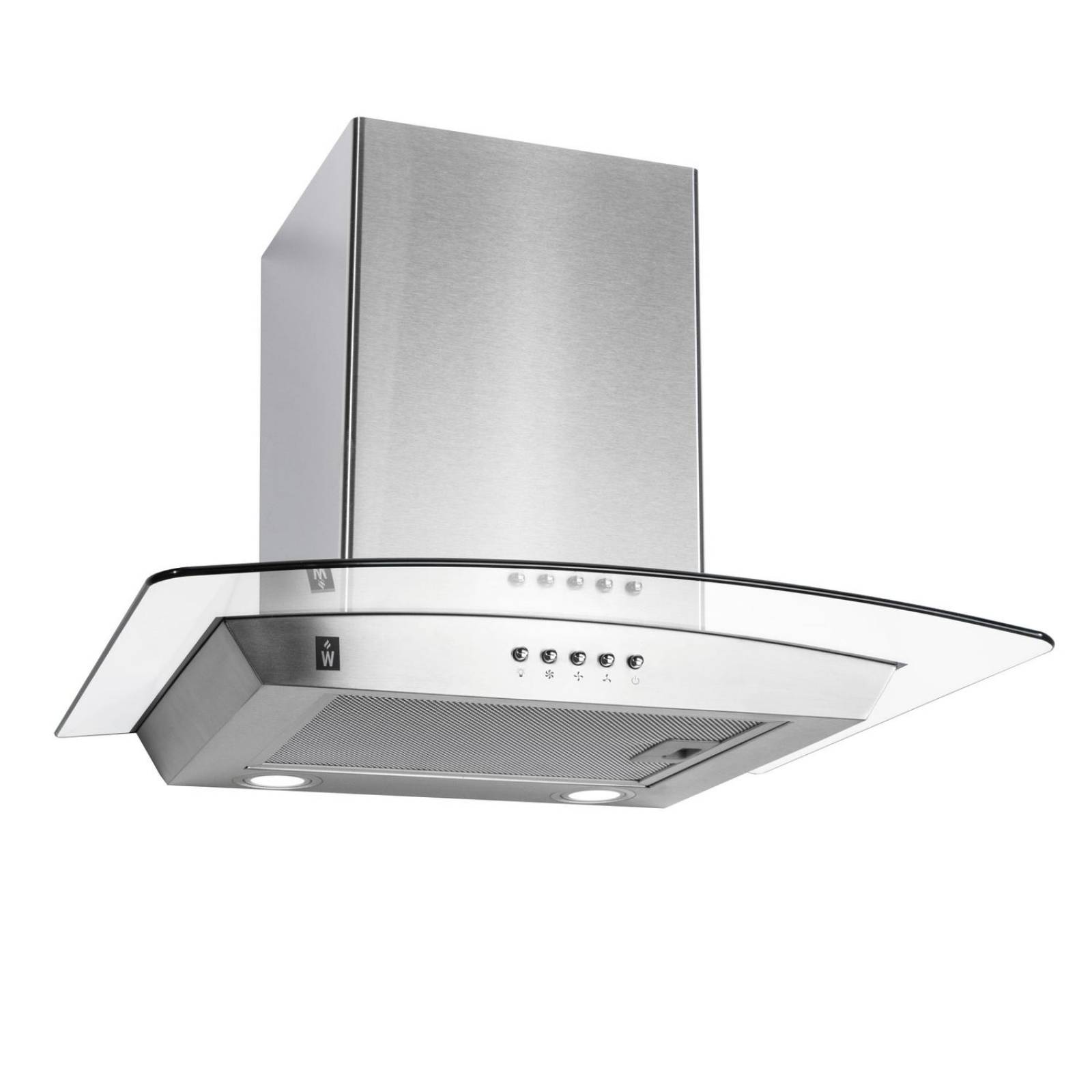 Campana Extractora Cocina Vidrio Templado Acero Inox 