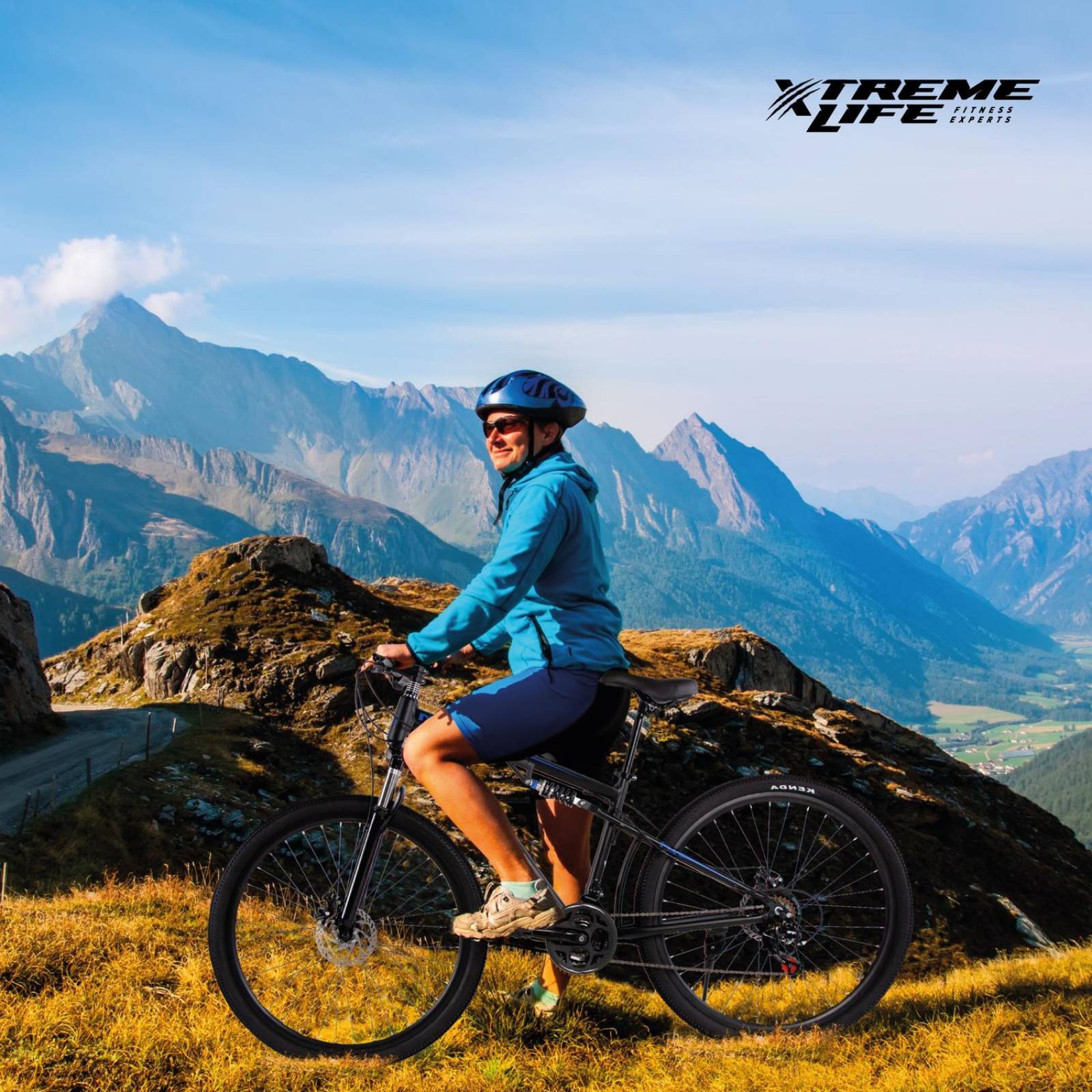 Bicicleta Montaña R29 21V Aluminio Shimano Doble Suspensión Azul G