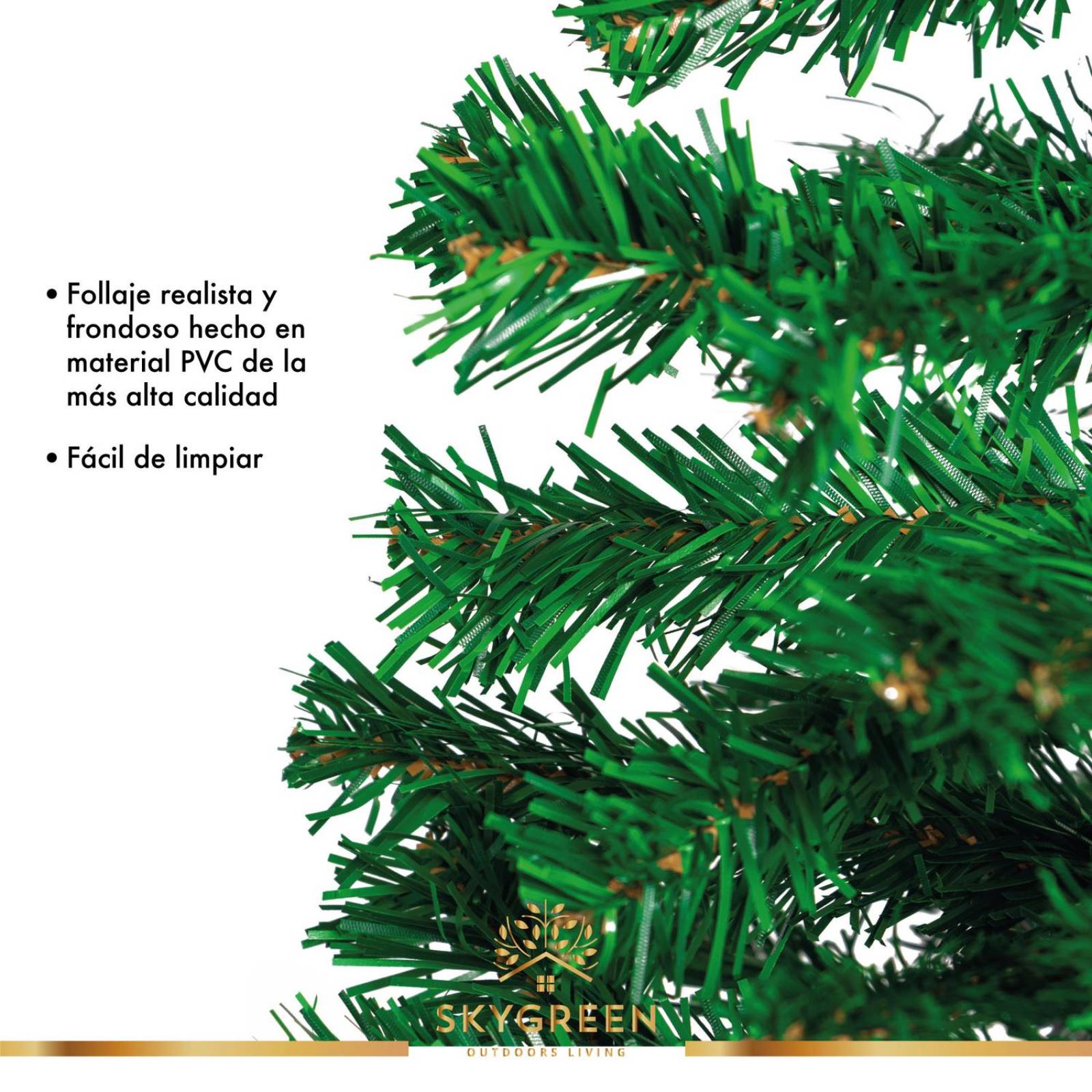 Arbol de Navidad Pino Artificial 2.10m Frondoso Follaje Verde G