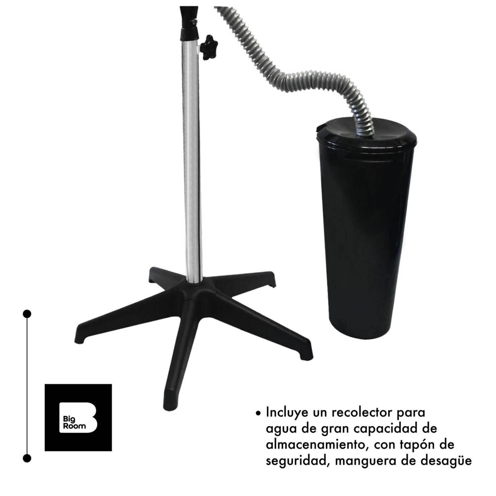 Lavacabezas Estetica para Salon Baberia con Bote para Agua Negro