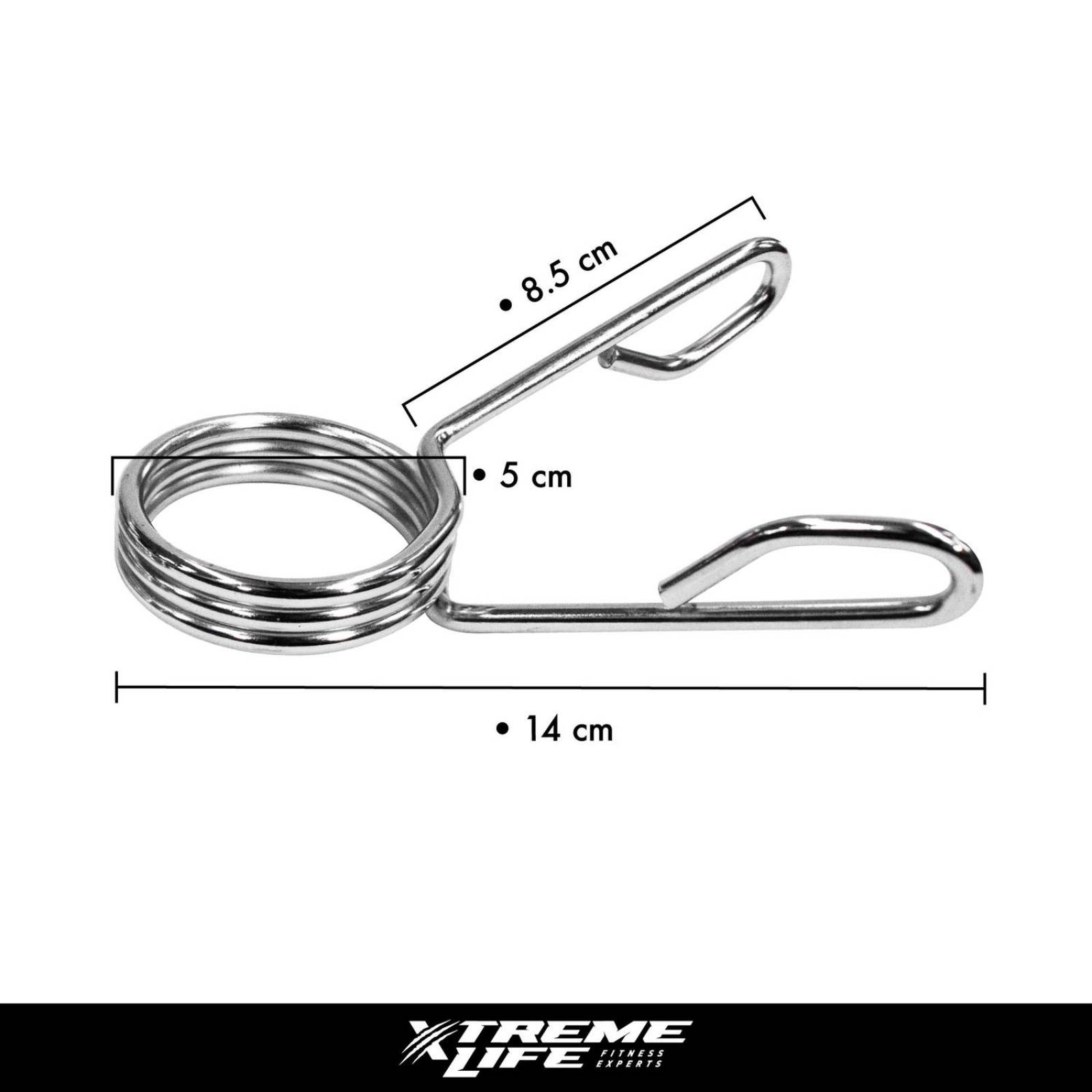 Par de Seguros Barra Olimpica 2 Pulgadas Liberacion Rapida Plateado CH