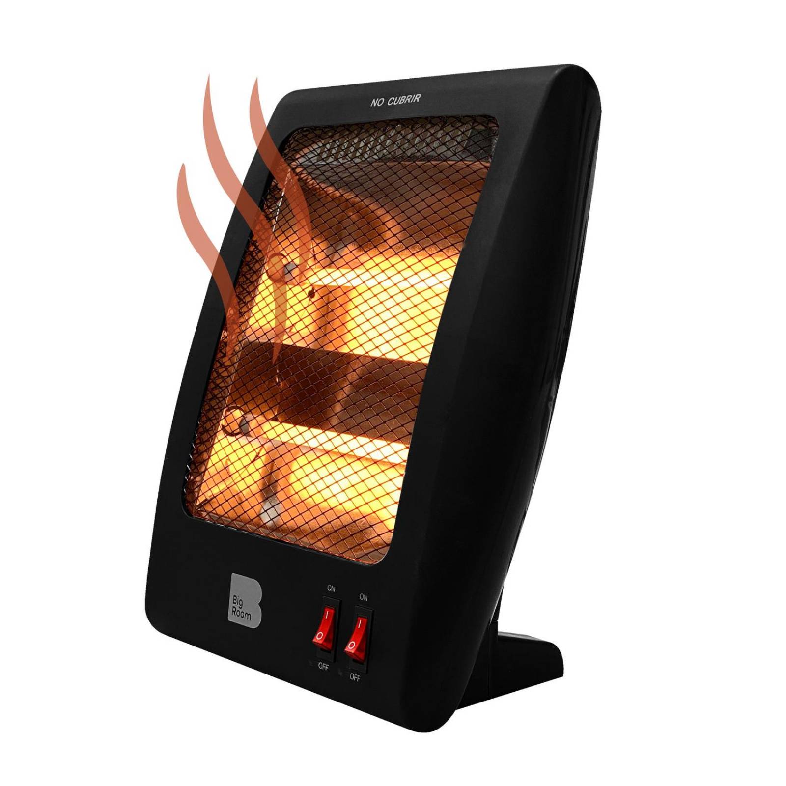 Calentador Electrico de Cuarzo Portatil 2 Niveles de Calor Chico Negro