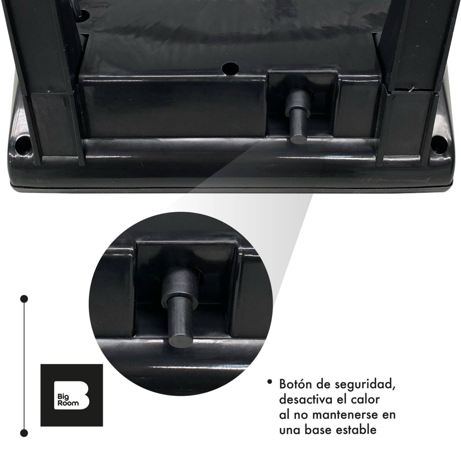 Calentador Electrico de Cuarzo Portatil 2 Niveles de Calor Chico Negro