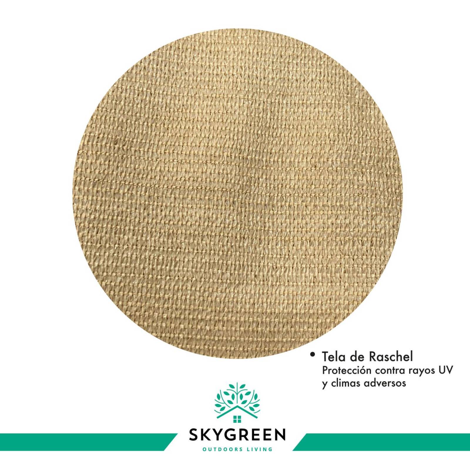 Malla Sombra 6x4 Lista Para Colocar 90% Raschel Reforzada UV Beige