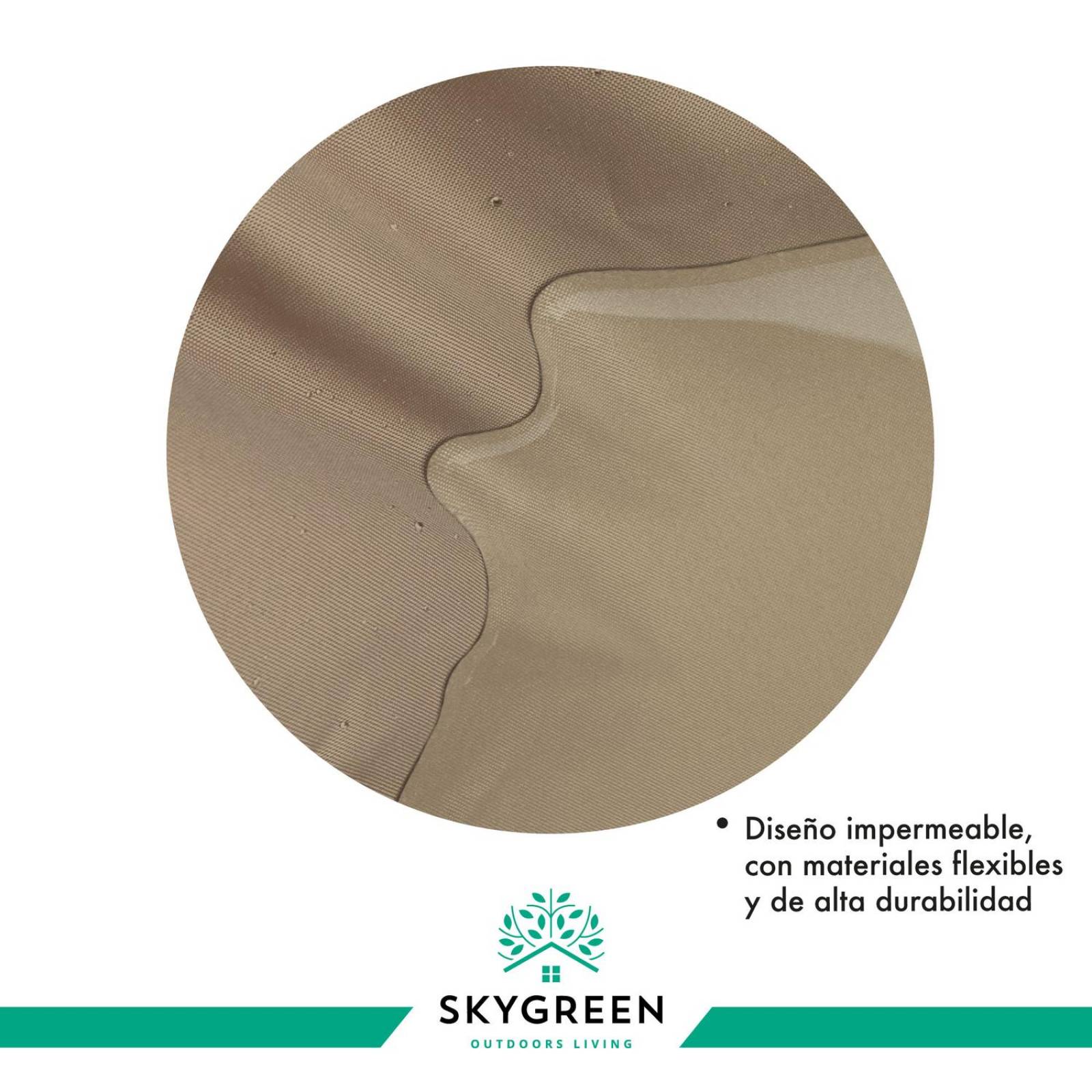 Malla Sombra 6x4 100% Impermeable Proteccion UV Poliester Beige CH