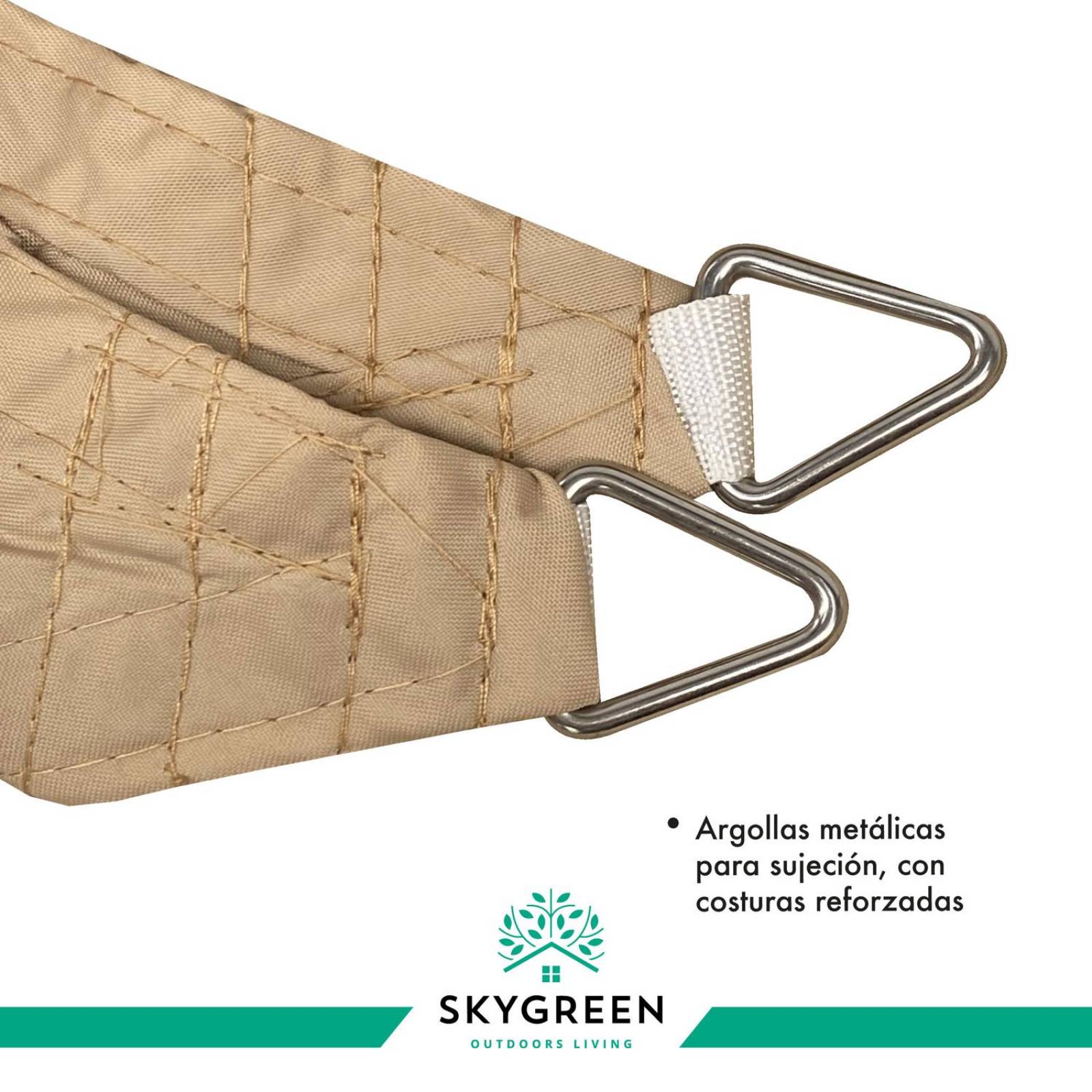 Malla Sombra 6x4 100% Impermeable Proteccion UV Poliester Beige CH