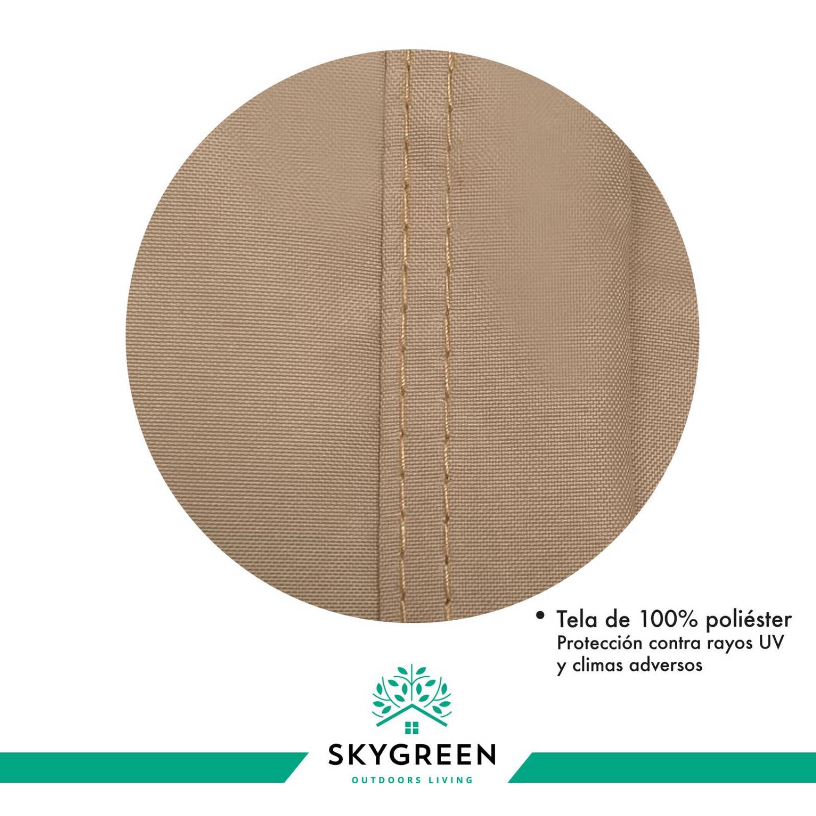 Malla Sombra 6x4 100% Impermeable Proteccion UV Poliester Beige CH