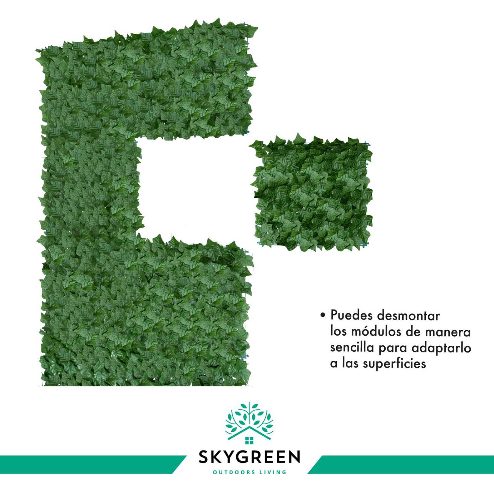 Rollo Follaje Artificial Muro Verde 1mtrs x 3mtrs Enredadera CH