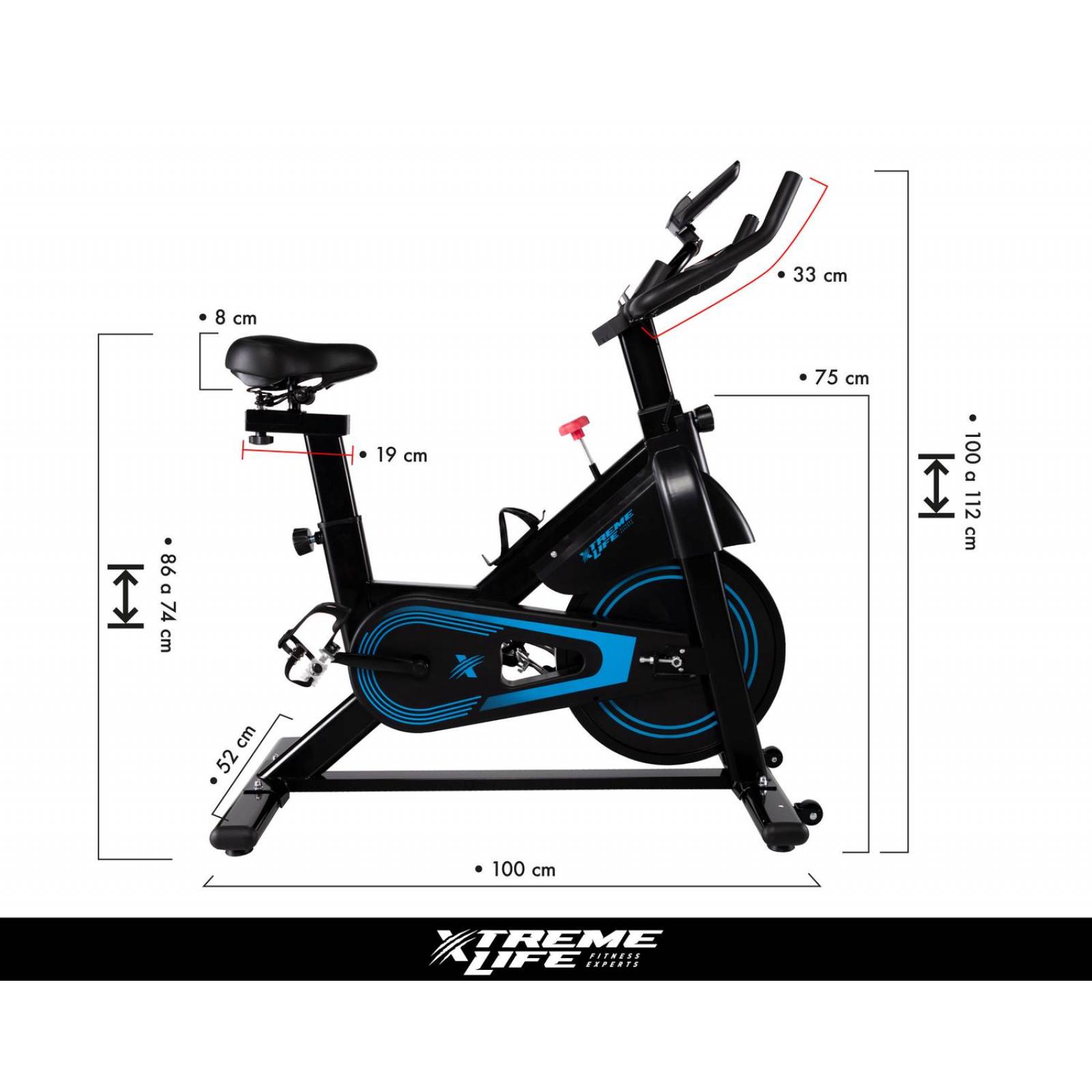 Bicicleta Spinning 15 kg Freno Magnetico Bicicleta Fija Gym Negro
