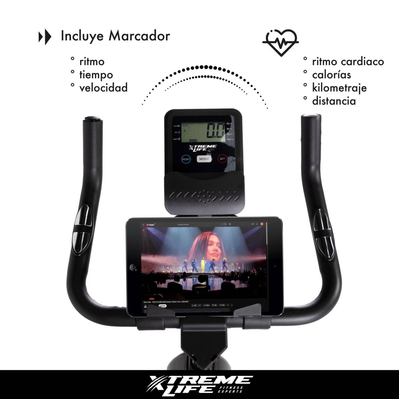 Bicicleta Spinning 15 kg Freno Magnetico Bicicleta Fija Gym Negro