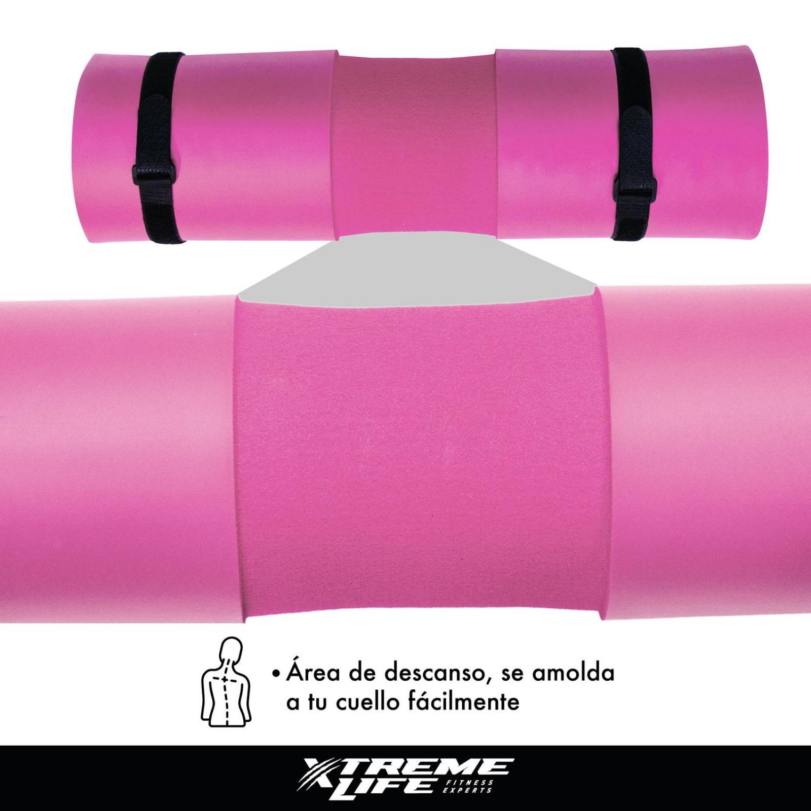 Cojin Almohadilla Para Sentadillas Barra Pesas Gym Protector Cuello Rosa Talla única
