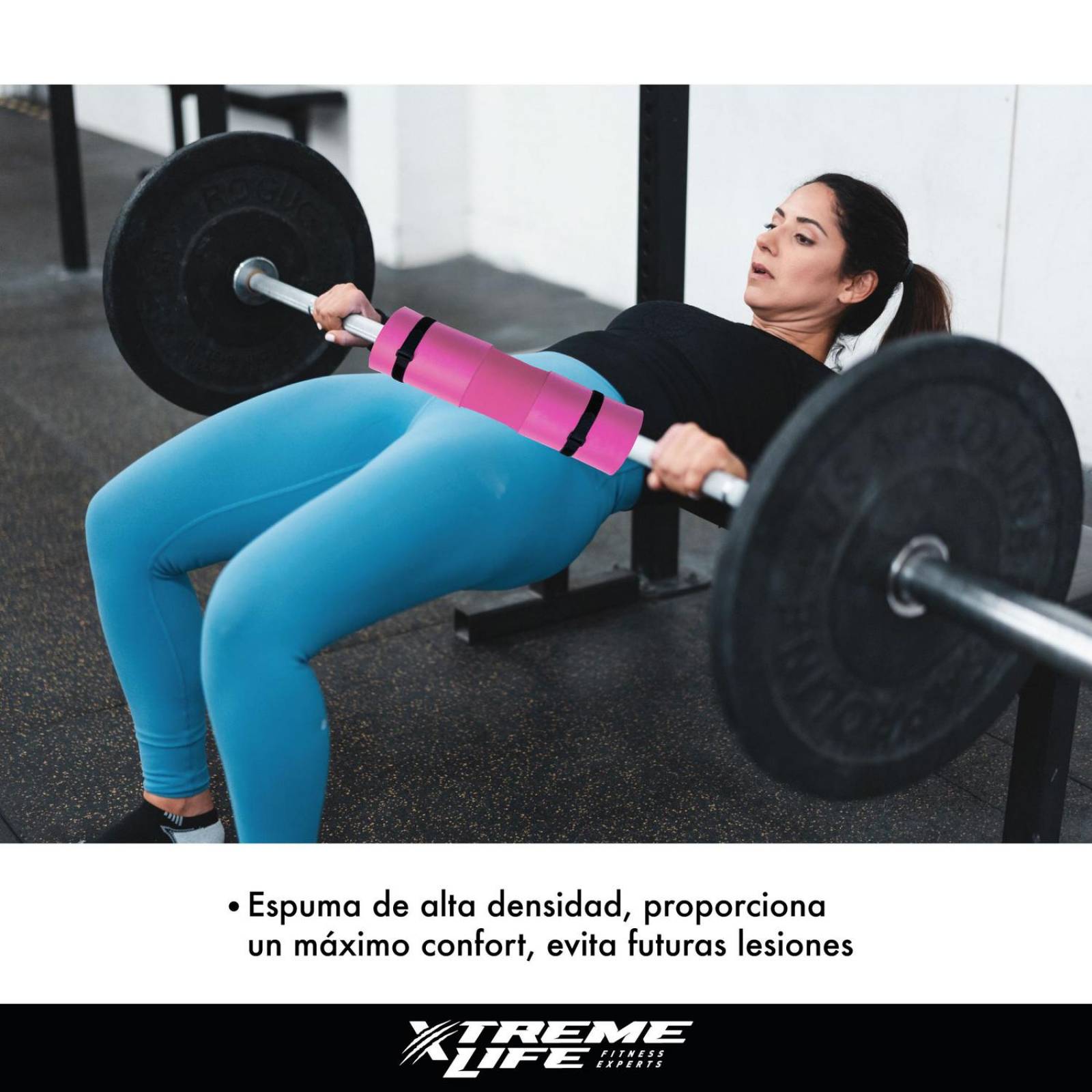 Cojin Almohadilla Para Sentadillas Barra Pesas Gym Protector Cuello Rosa Talla única