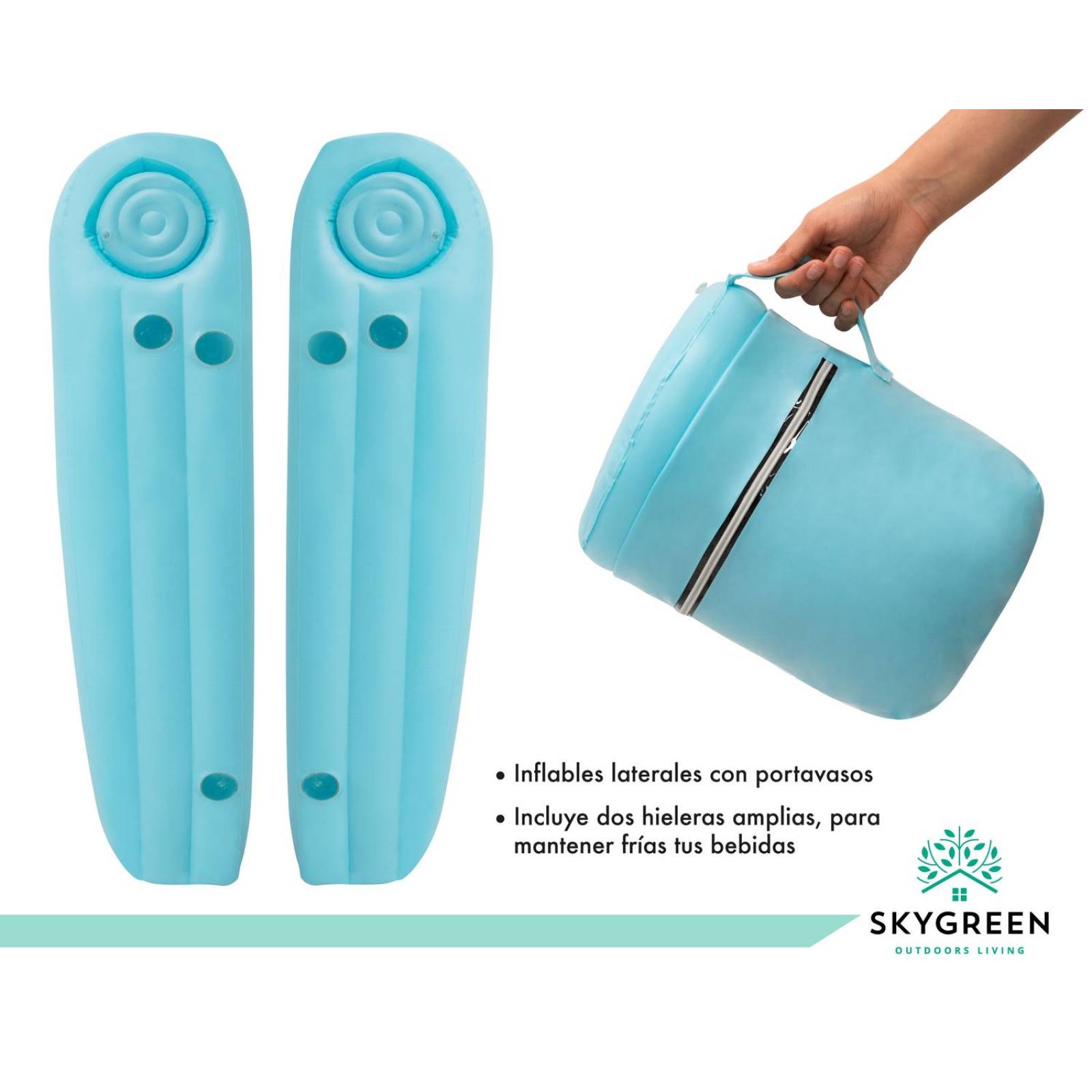 Bote Yate 6 Personas de Lujo con 2 Hieleras Inflable Playa