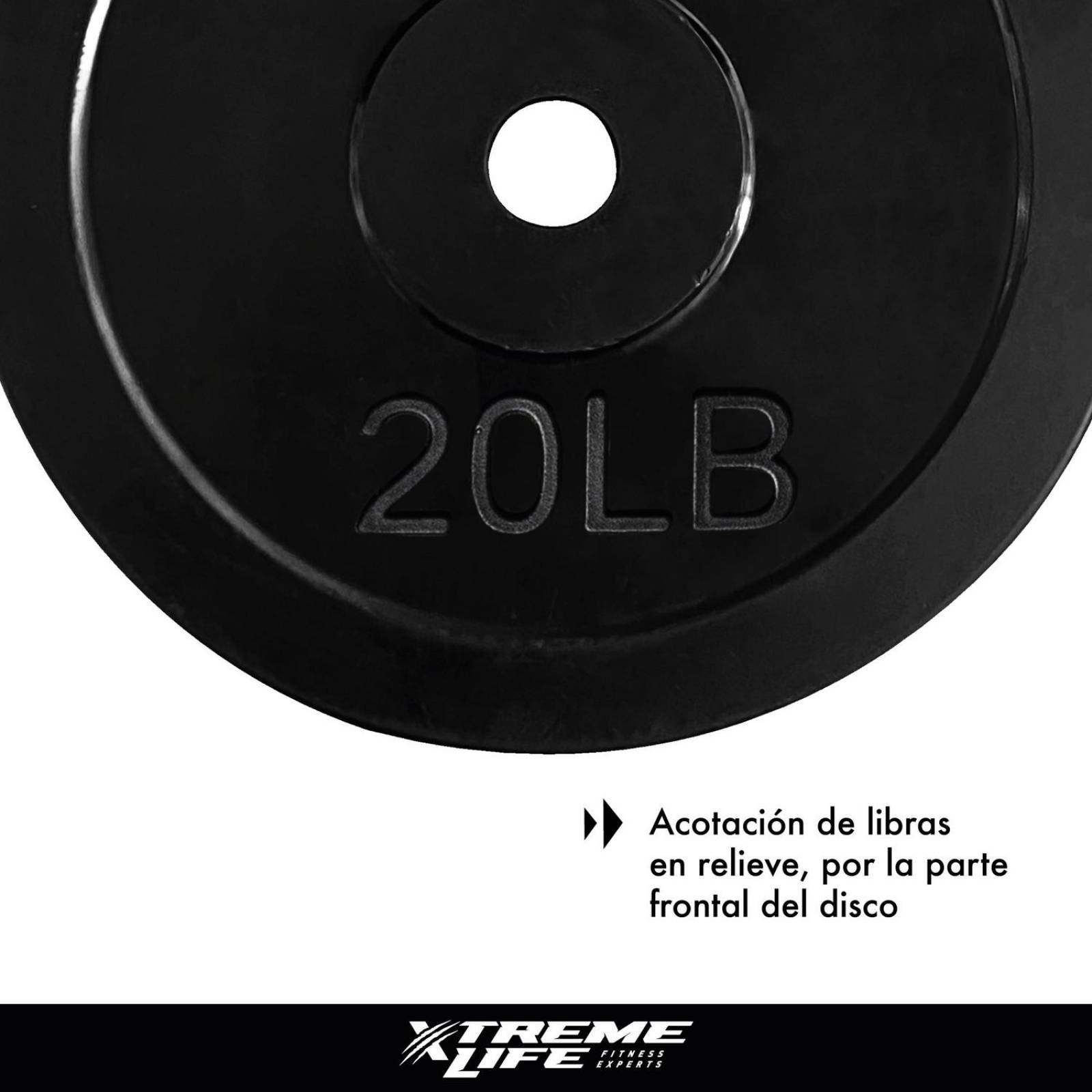 Discos Para Pesas Kit de 90 Lbs Recubiertos Ejercicio GYM Negro