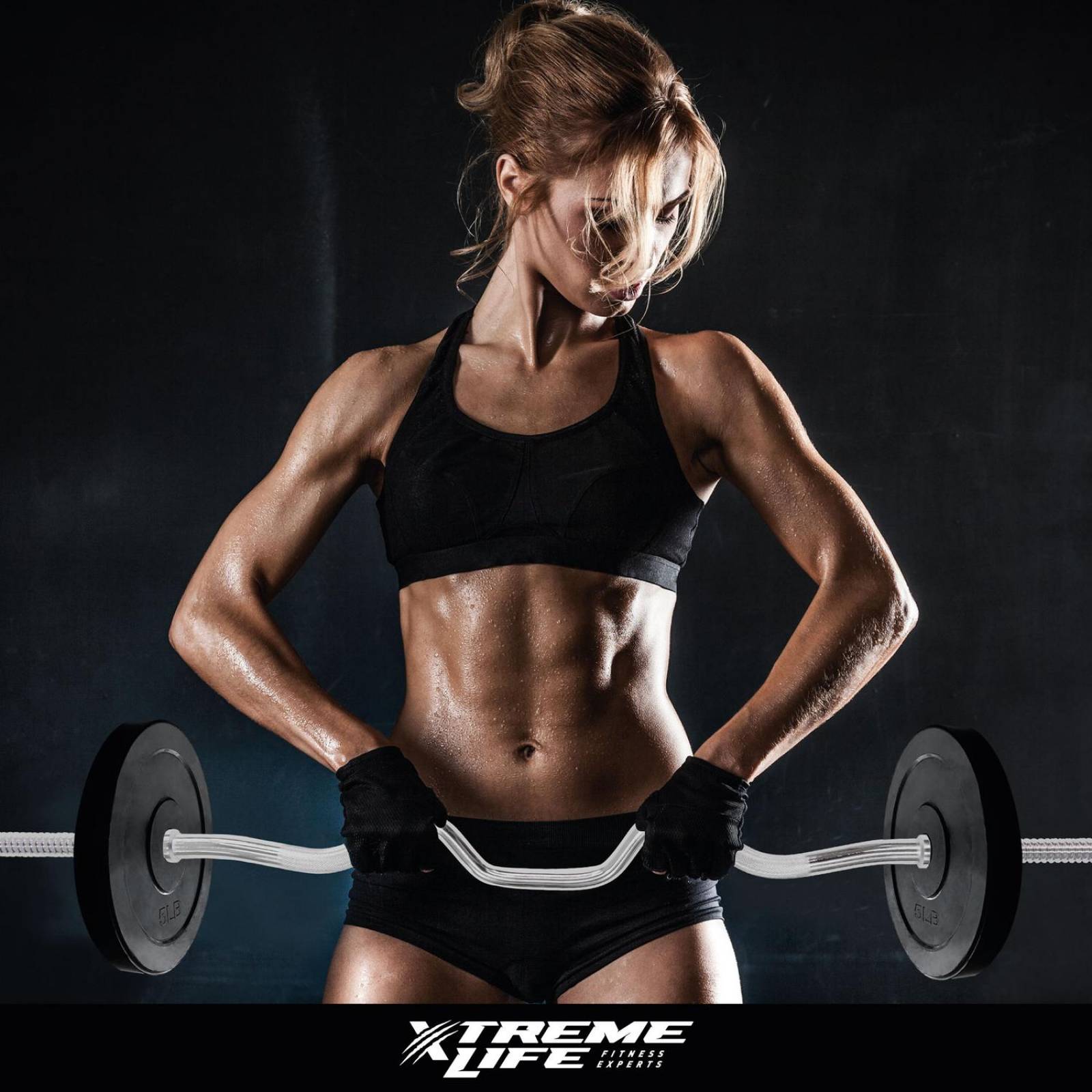 Kit Pesas 12 Discos Barra Recta Mancuernas y Discos 120 LBS Negro