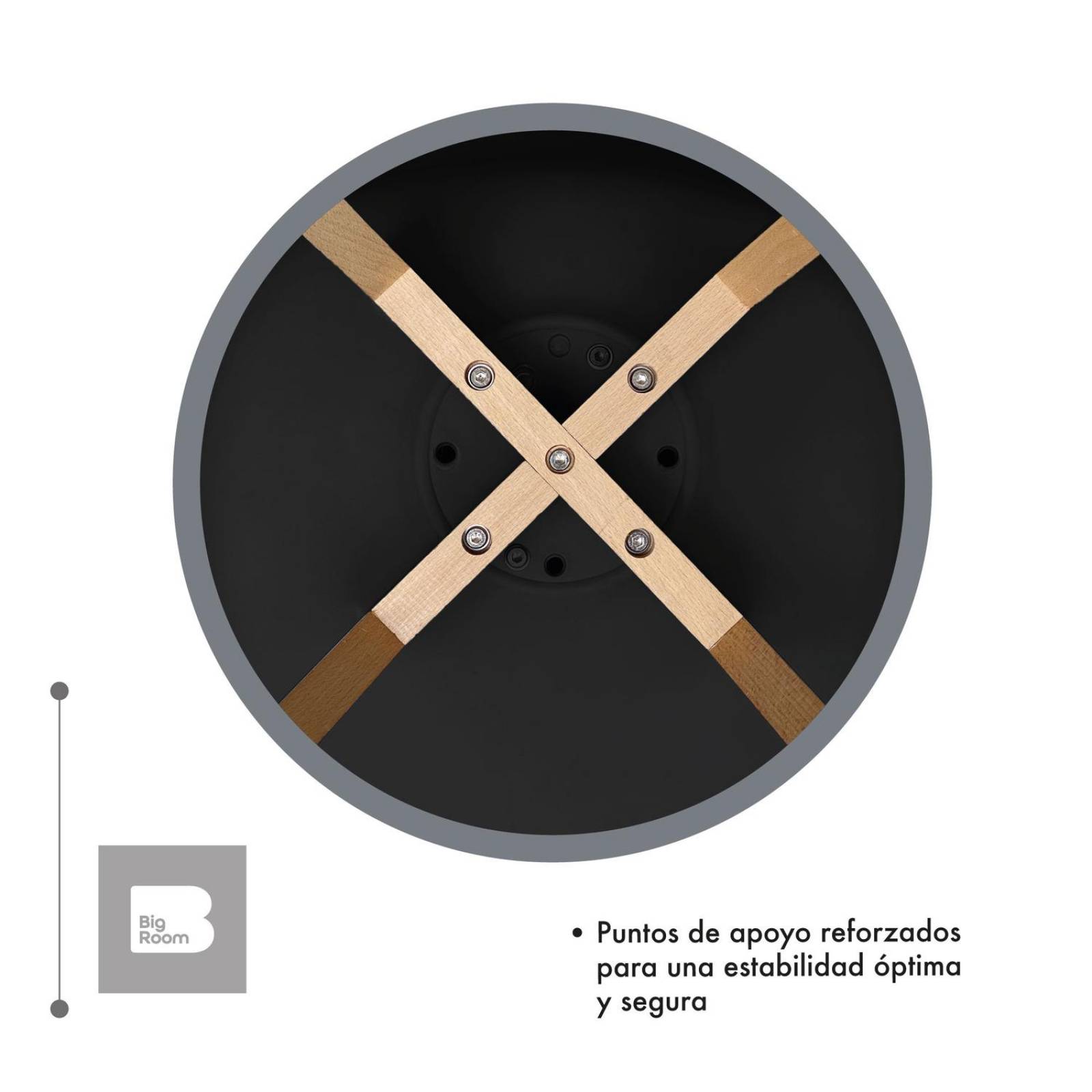 Set 6 Sillas Acolchadas Eames Silla Oficina Patas de Madera Negro G