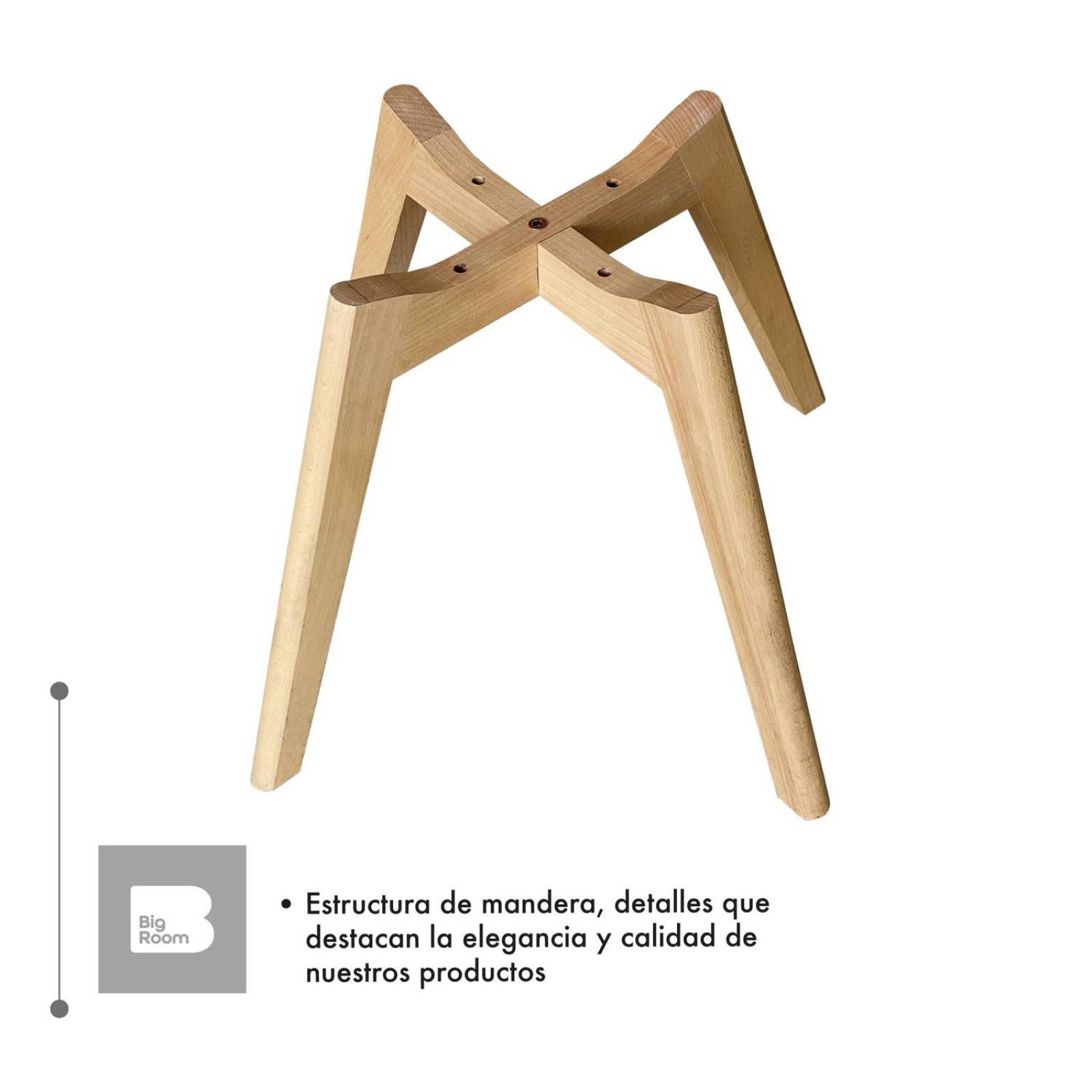 Set 6 Sillas Acolchadas Eames Silla Oficina Patas de Madera Negro G